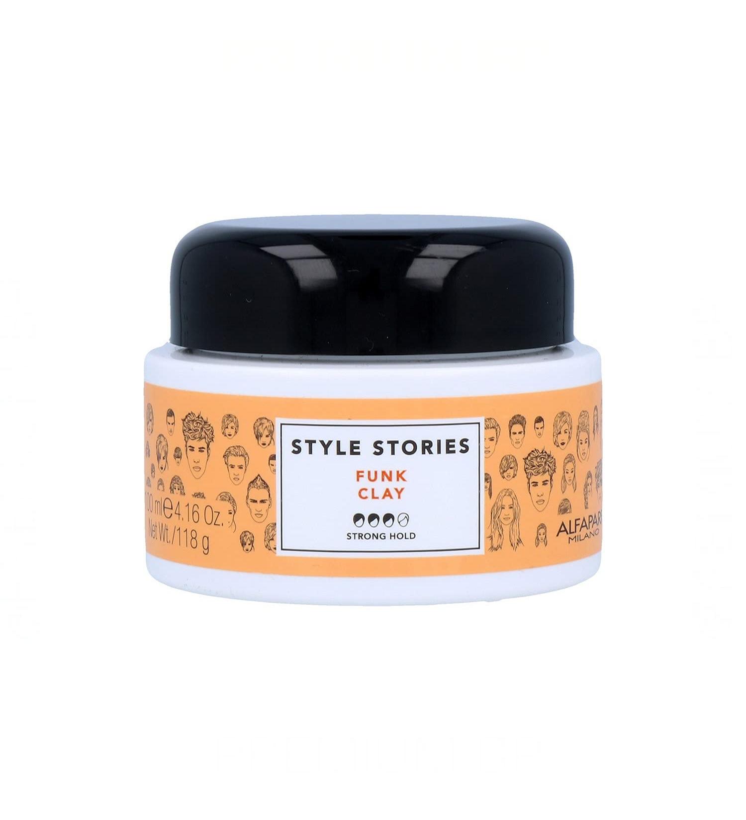 Alfaparf Milano Style Stories Funk Clay - Strong Hold Matte Finish Styling Paste 4.16 oz - Buy Online on GoSupps.com