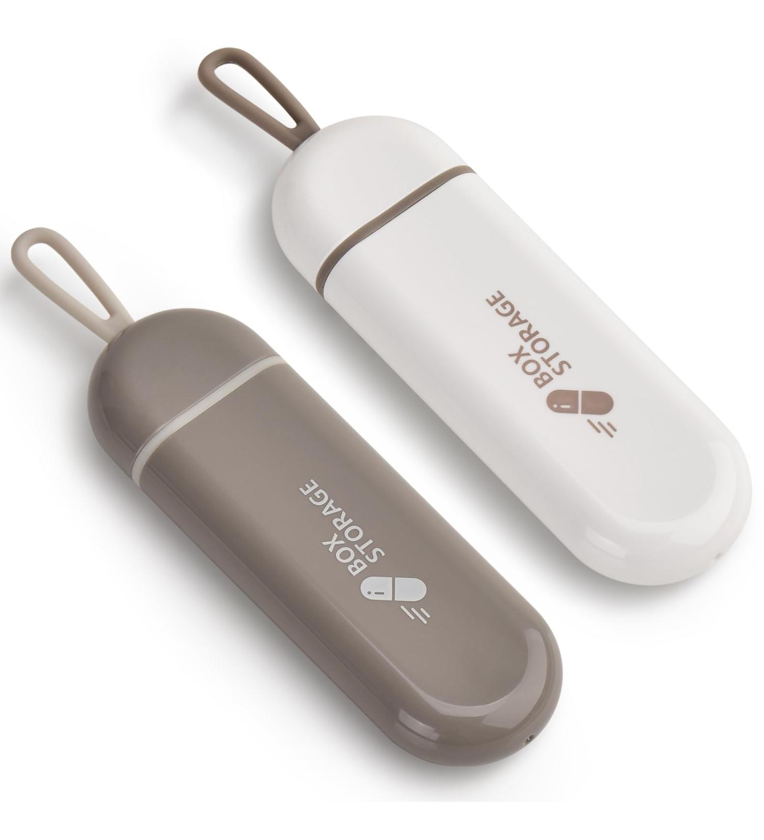 Tablet Box Pill Dose - Compact 2 Pack for Vitamins & Medication on the Go | Secure & Durable Pill Organizer - Buy Online on GoSupps.com