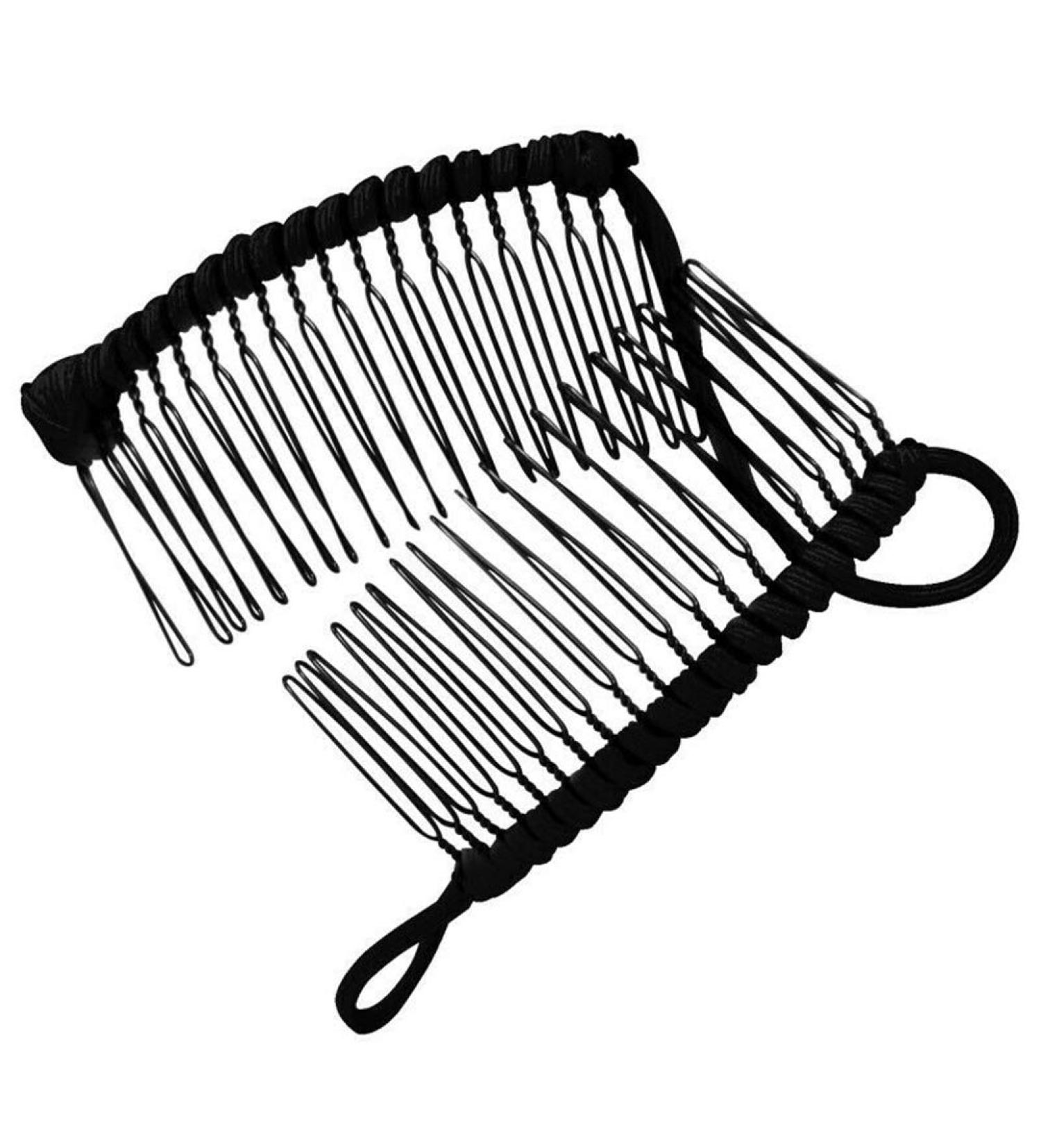 Ispchen Vintage Bananas Hair Clip Set | 2-Piece Stretch Hairpins for Thick Wavy Hair | Stylish Accessories for Women & Girls - Black - Buy Online on GoSupps.com