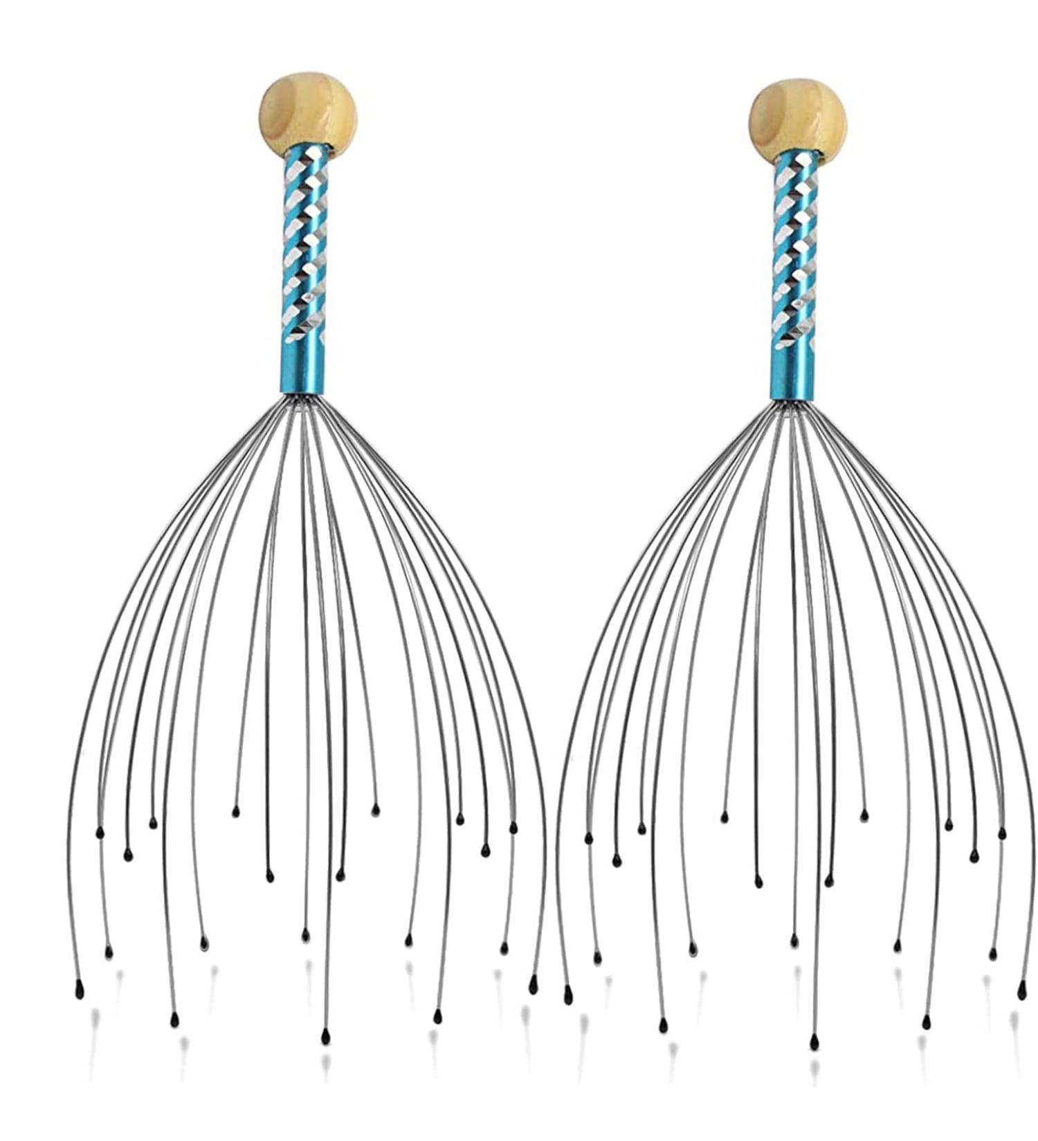 2-Piece Head Massager Set - Relaxing Head Scratchers with 12 Massage Fingers for Ultimate Relaxation - Buy Online on GoSupps.com