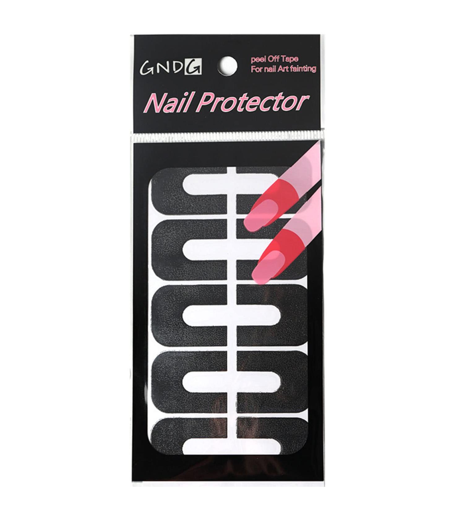 wirlsweal 10Pcs/Set Nail Edge Sticker Good Ductility Protect Finger Ultra Thin Spill Prevention Stick Peel Off Tape for Salon Nail Peel Black - Buy Online on GoSupps.com