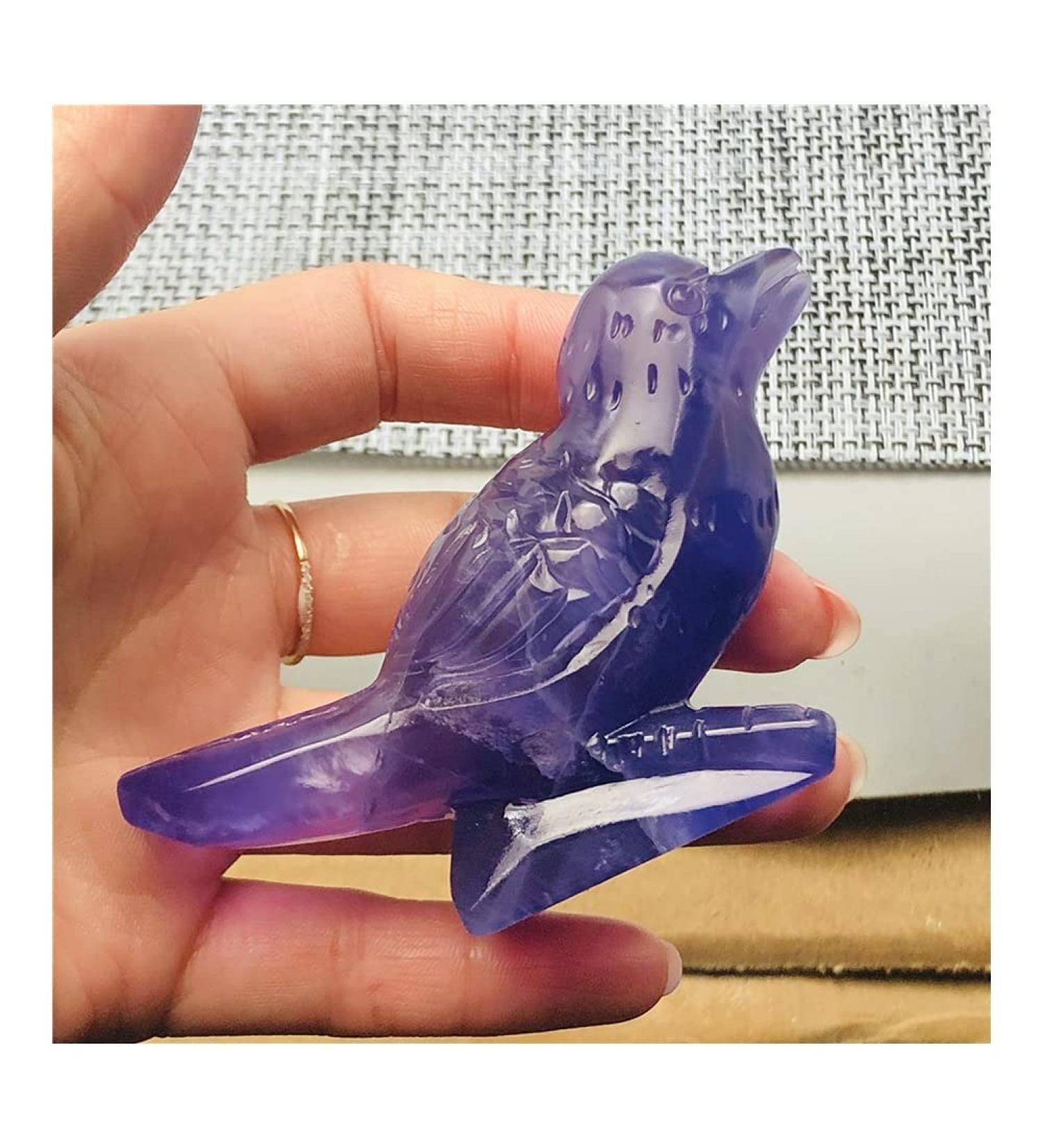 Meditation Home Decor Natural Fluorite Bird Animals Stone Crafts Small Decoration Home Decor Meditation Reiki - Buy Online on GoSupps.com
