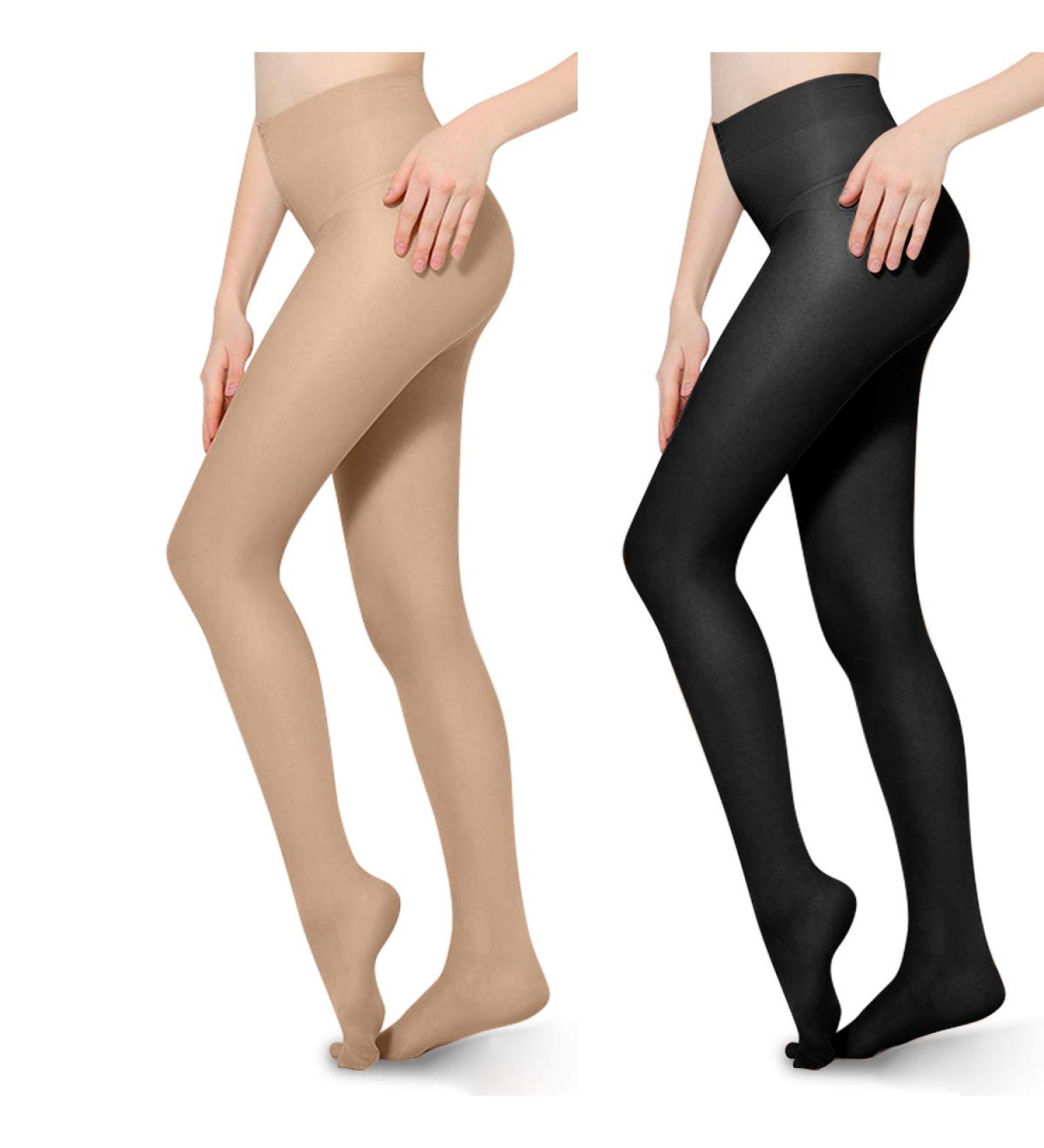 2 Pack of Compression Pantyhose 20-30mmHg for Women - Support Stockings for Swelling, Varicose Veins, Edema - Closed Toe, Gradient Compression - Size L Mix Large - Buy Online on GoSupps.com