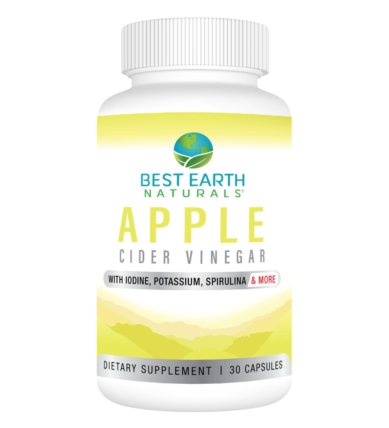 Best Earth Naturals Apple Cider Vinegar Complex with Iodine Potassium Spirulina and More 30 Count - Buy Online on GoSupps.com
