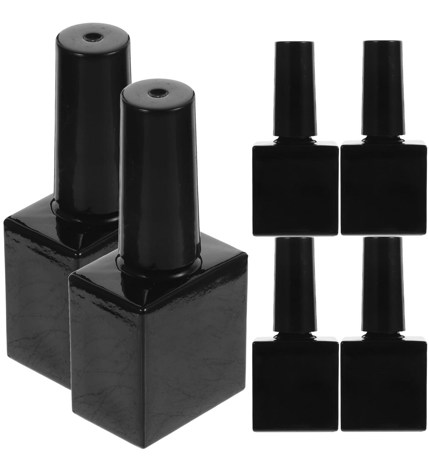 Toyvian Lot de 6 Flacons de Vernis Ongles Vides en Verre 10 Ml Noir avec Pinceau Flacons Rechargeables Compacts pour Gel Vernis Classique pour Voyage et Usage Professionnel - Buy Online on GoSupps.com