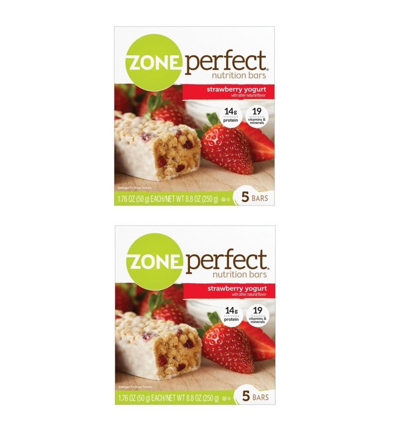 Zone Perfect Nutrition Bars Strawberry Yogurt 1.76oz - 10 Bars (2 Pack) - Buy Online on GoSupps.com