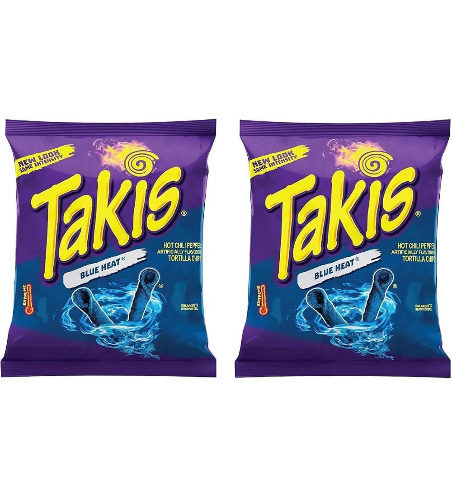 2 chips tortilla Takis Blue Heat 93 g piment chaud piment collations mexicaines pic es originales croustillantes pic es v g taliennes import es id ales pour les f tes avec Kajal - Buy Online on GoSupps.com
