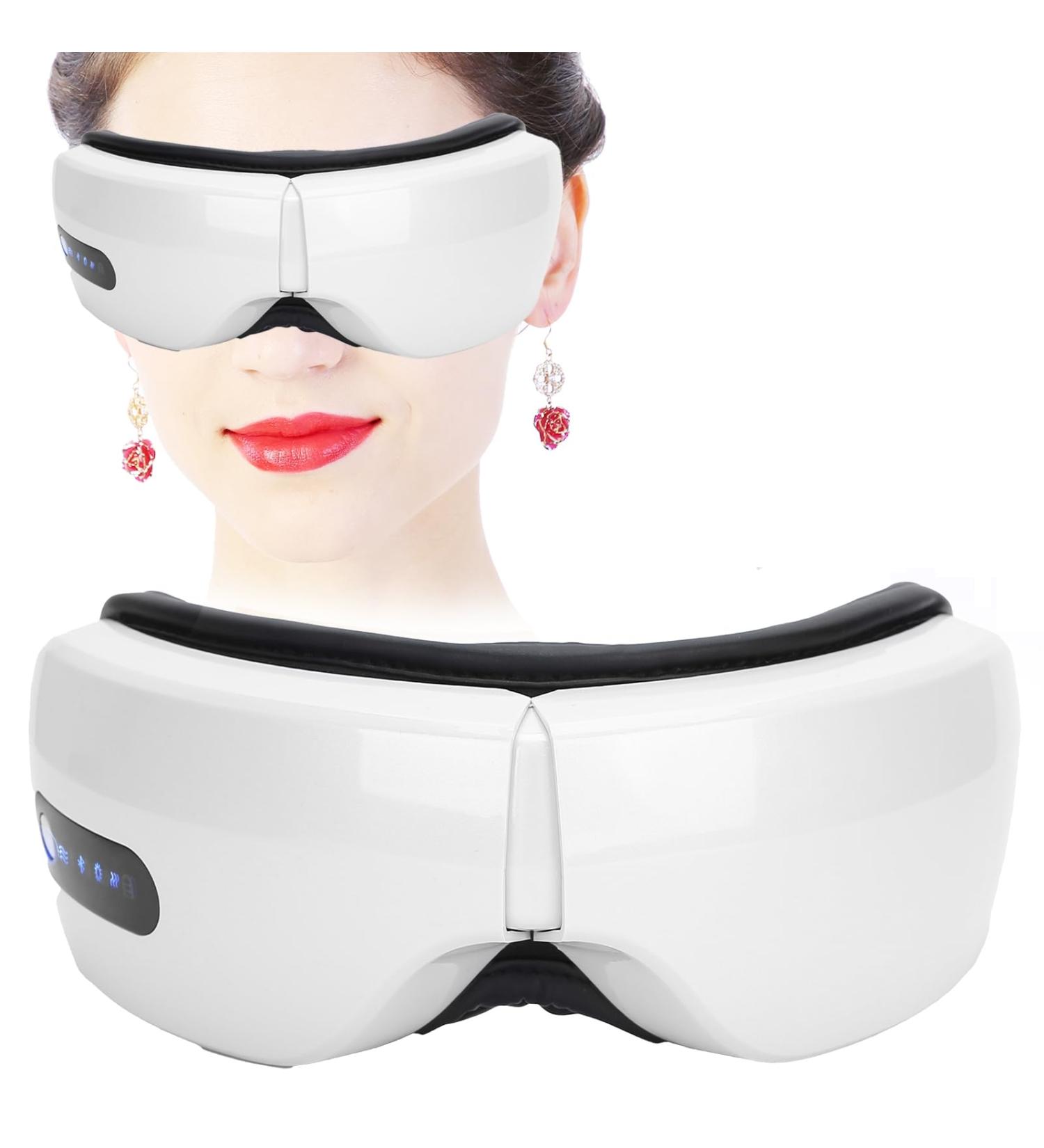 Buy Portable Electric Eye Massager with Warmth | Shiatsu Eye Care Device | Wireless Foldable 4 Modes for Eye Relief & Relaxation - Buy Online on GoSupps.com