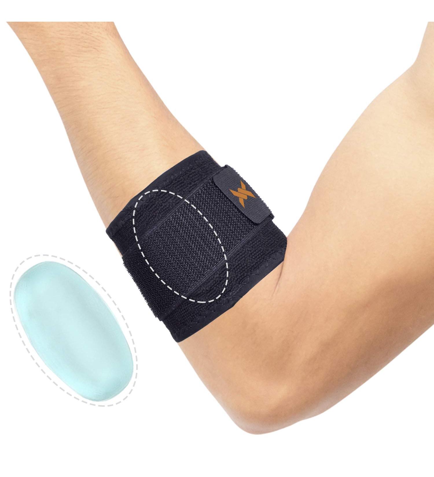 Thx4COPPER Adjustable Compression Elbow Support Brace with Pad - Medium - Pain Relief for Tennis and Golfer's Elbow - Tendinitis, Carpal Tunnel Syndrome - 1 Pack - Buy Online on GoSupps.com