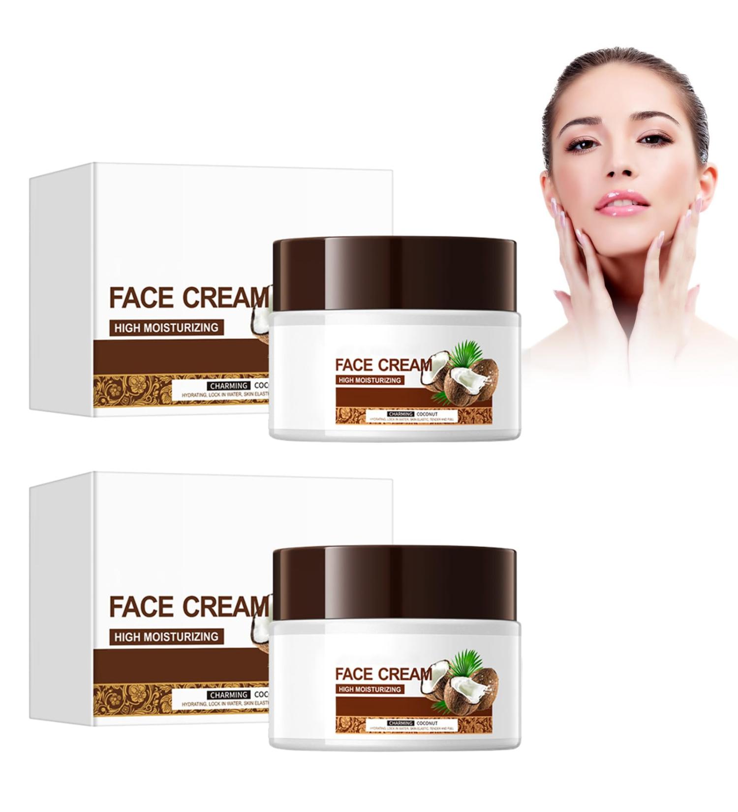  Hppsctink Coconut Cream Nourishing Moisturizer with Coconut Oil Moisturizing & Rejuvenating Deep Hydration & Action 2 Pcs x 50g Cream - Buy Online on GoSupps.com