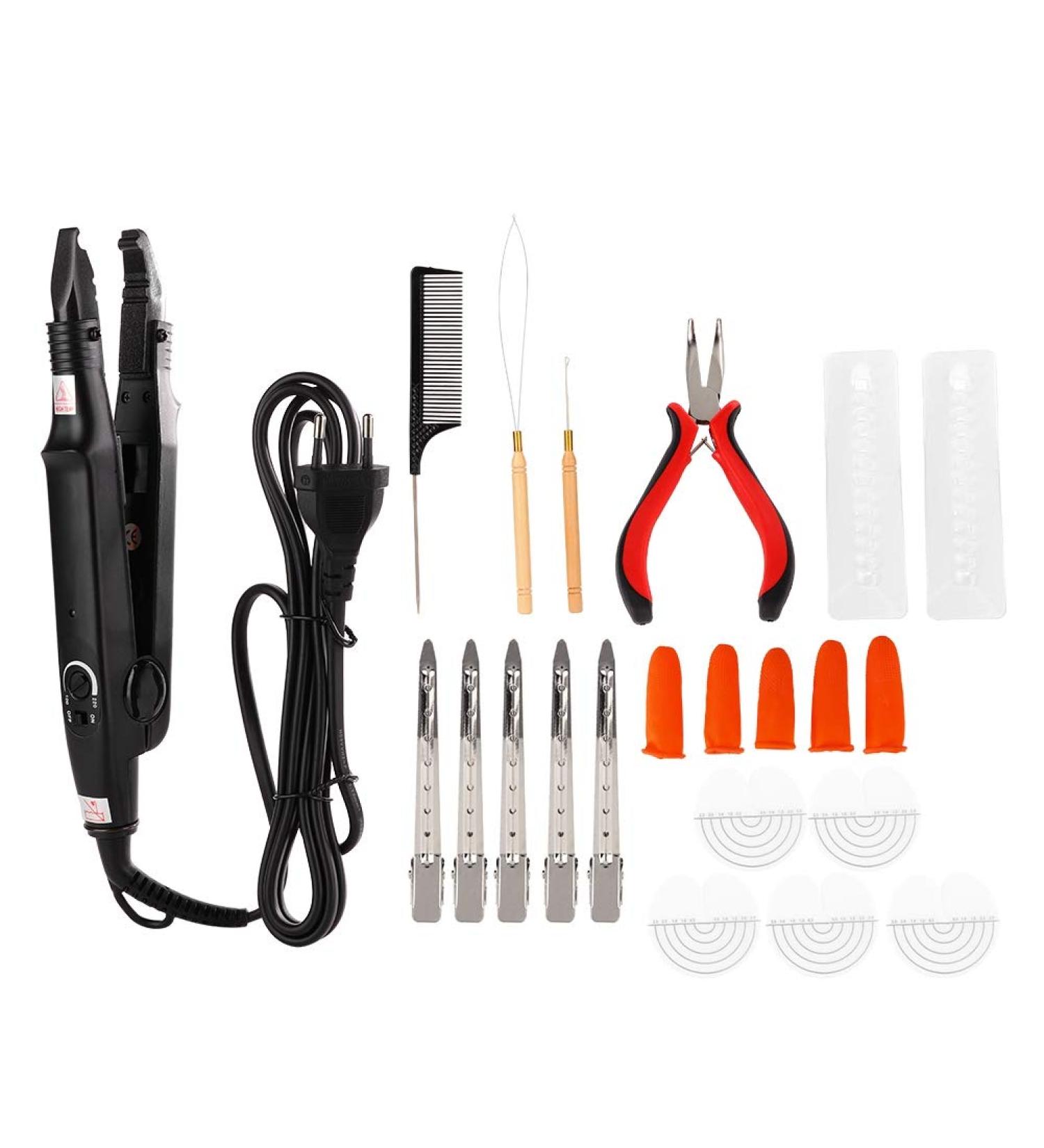 Qinlorgon Nano Professional Hair Connector Set | Non-Marked Hair Extension Iron | European Standard 220V | Best Hair Extension Tools - Buy Online on GoSupps.com