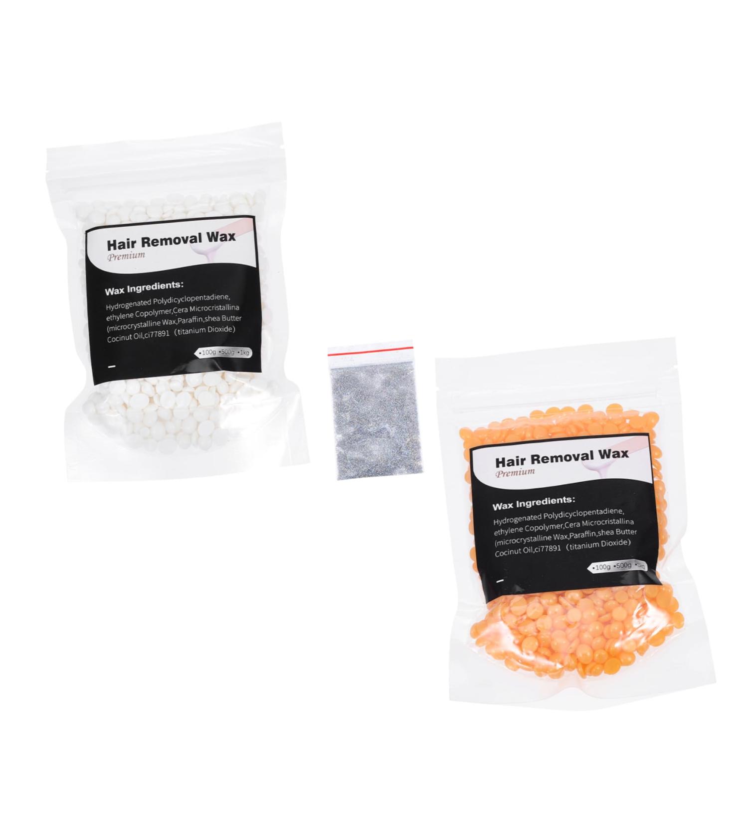 Frcolor Wax Bean Set for Hair Removal - Hot Waxing Hard Wax Pearls Sensitive Beeswax 1 Pack for Home Use - Buy Online on GoSupps.com