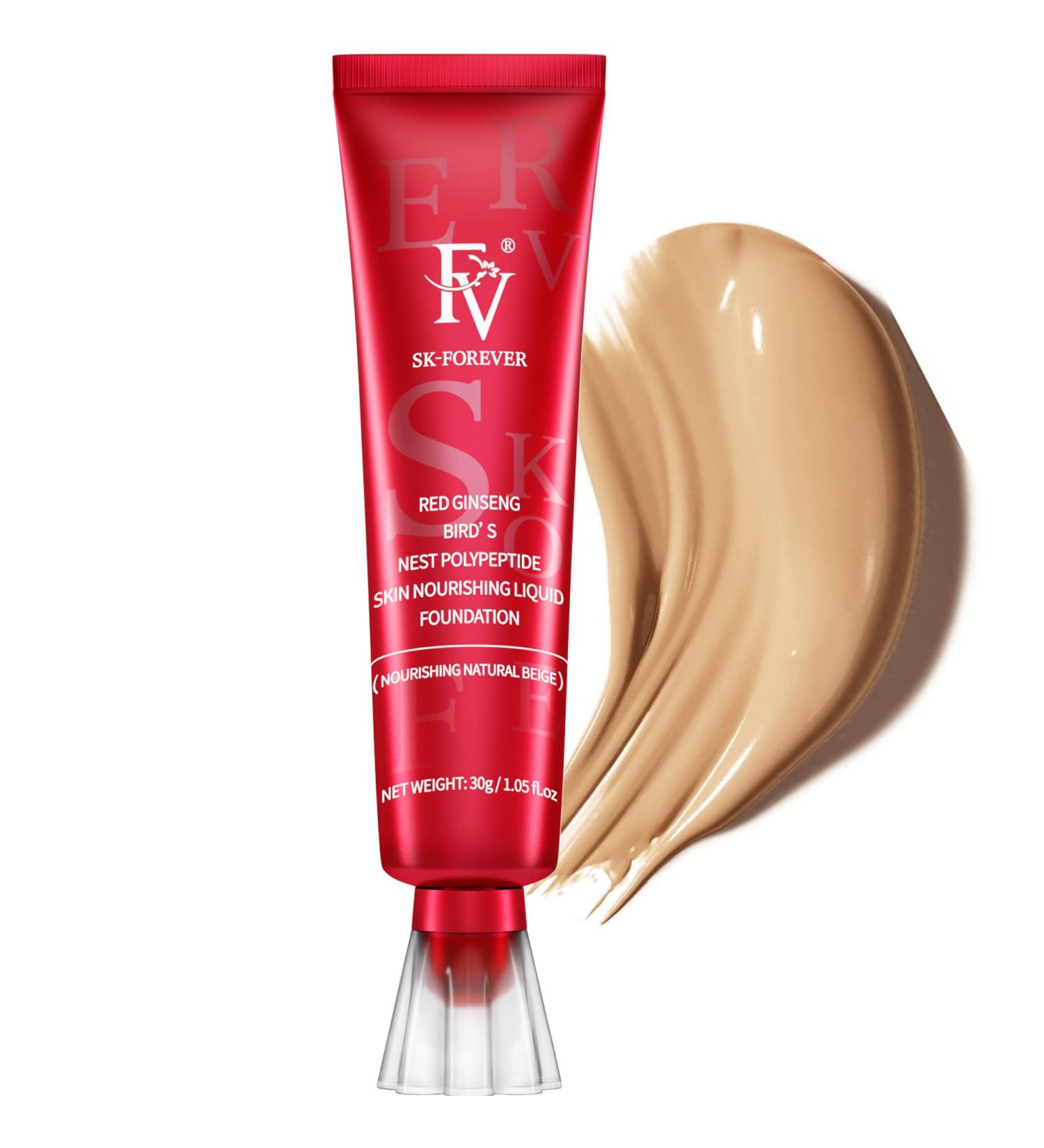 Dewy Liquid Foundation Makeup | Oil Control, Waterproof, Long Lasting | Vegan & Cruelty-Free | Natural Beige | 30ml - Buy Online on GoSupps.com