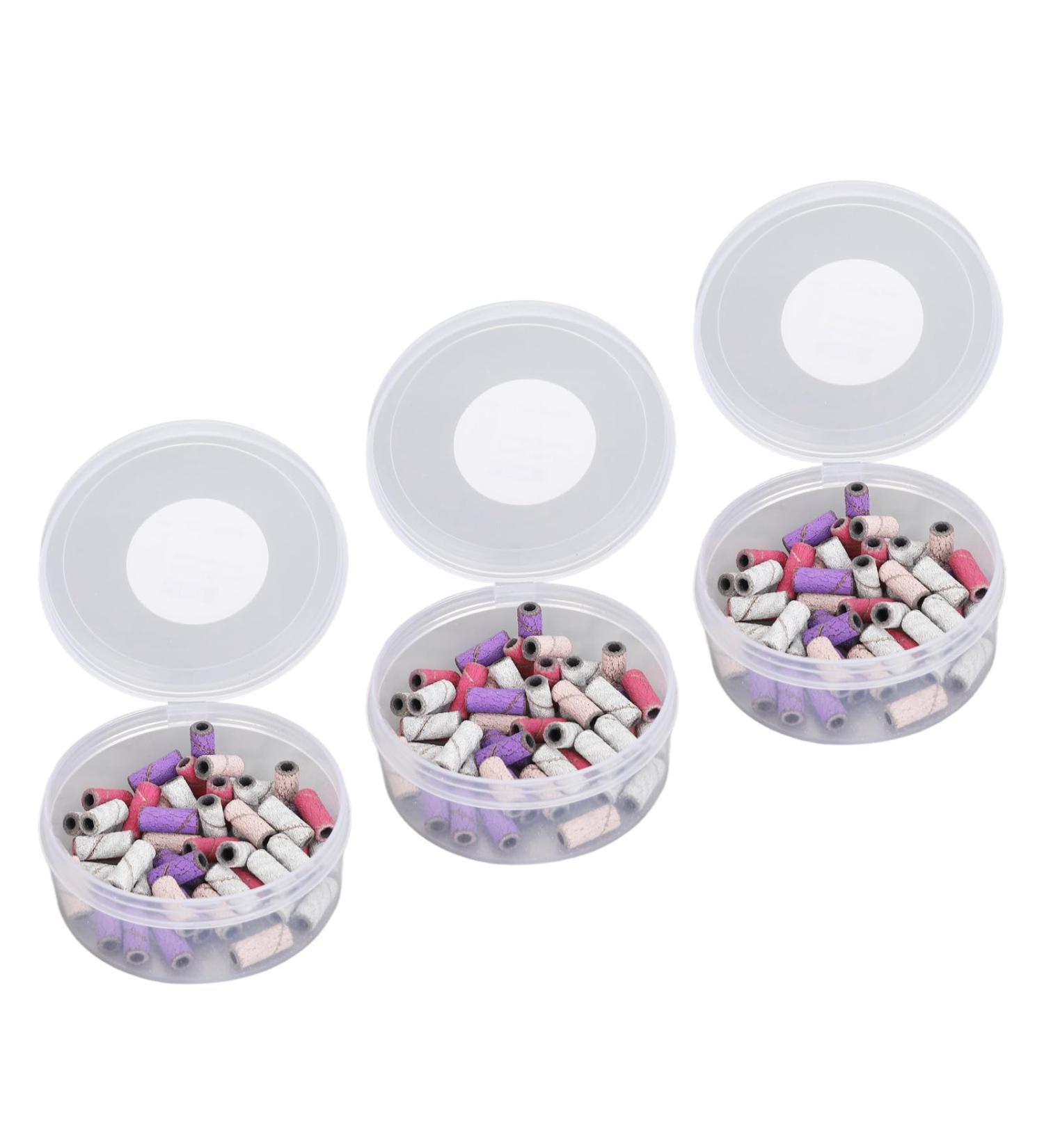 Nail Sanding Bands Dead Skin Removal Multiple Sizes Smoothing Nail Art Sanding Bands with Storage Box for Manicure (Colorful) - Buy Online on GoSupps.com