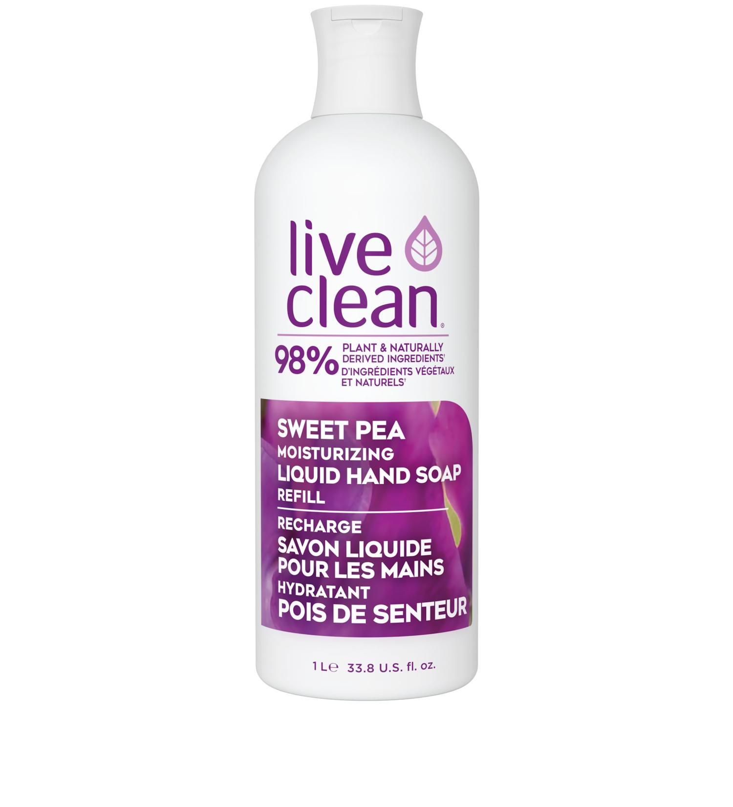 Live Clean Sweet Pea Moisturizing Liquid Hand Soap Refill 4 Count (Packaging May Vary) 1 l (Pack of 4) - Buy Online on GoSupps.com
