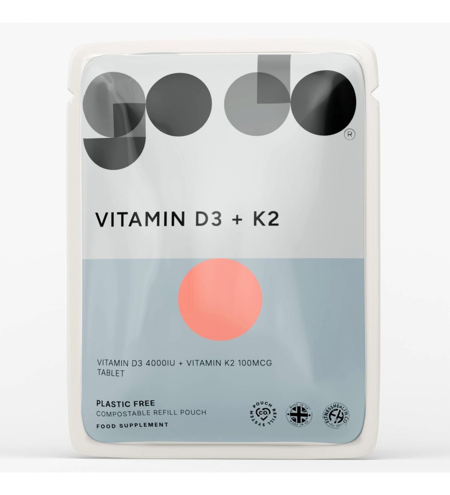 Fitness Health Vitamin D3 and K2 120 Tablets - Max Strength D-3 Cholecalciferol and K-2 MK7 - Easy to Swallow Vitamin D and K Complex - Non-GMO Gluten Free 120 Count (Pack of 1) - Buy Online on GoSupps.com