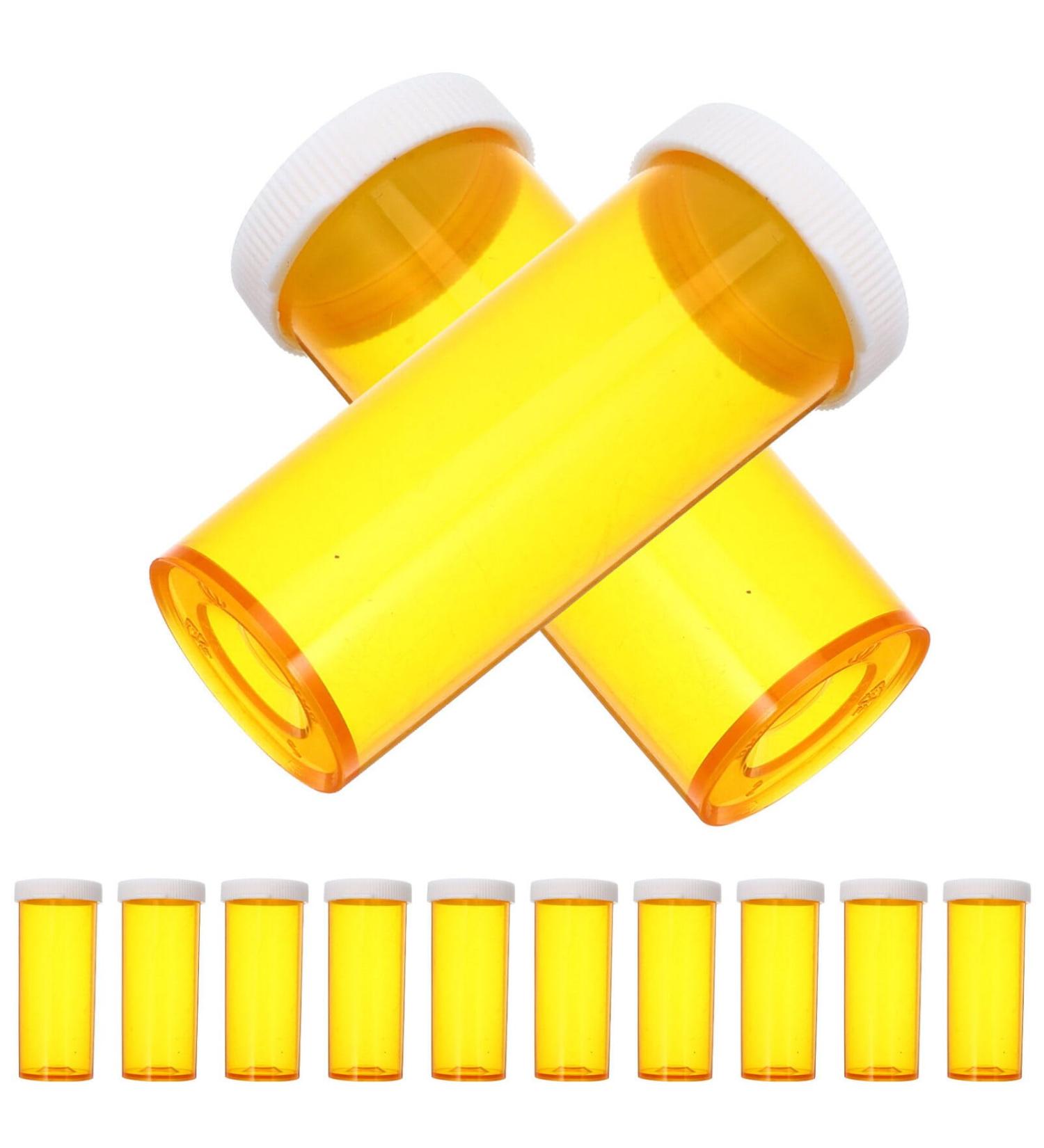 Healeved Empty Pill Bottles with Caps 25pcs Medication Vials 8DR Plastic Medicine Containers Clear Containers Pill Cases Organizers 6.70X2.80X2.80CM - Buy Online on GoSupps.com