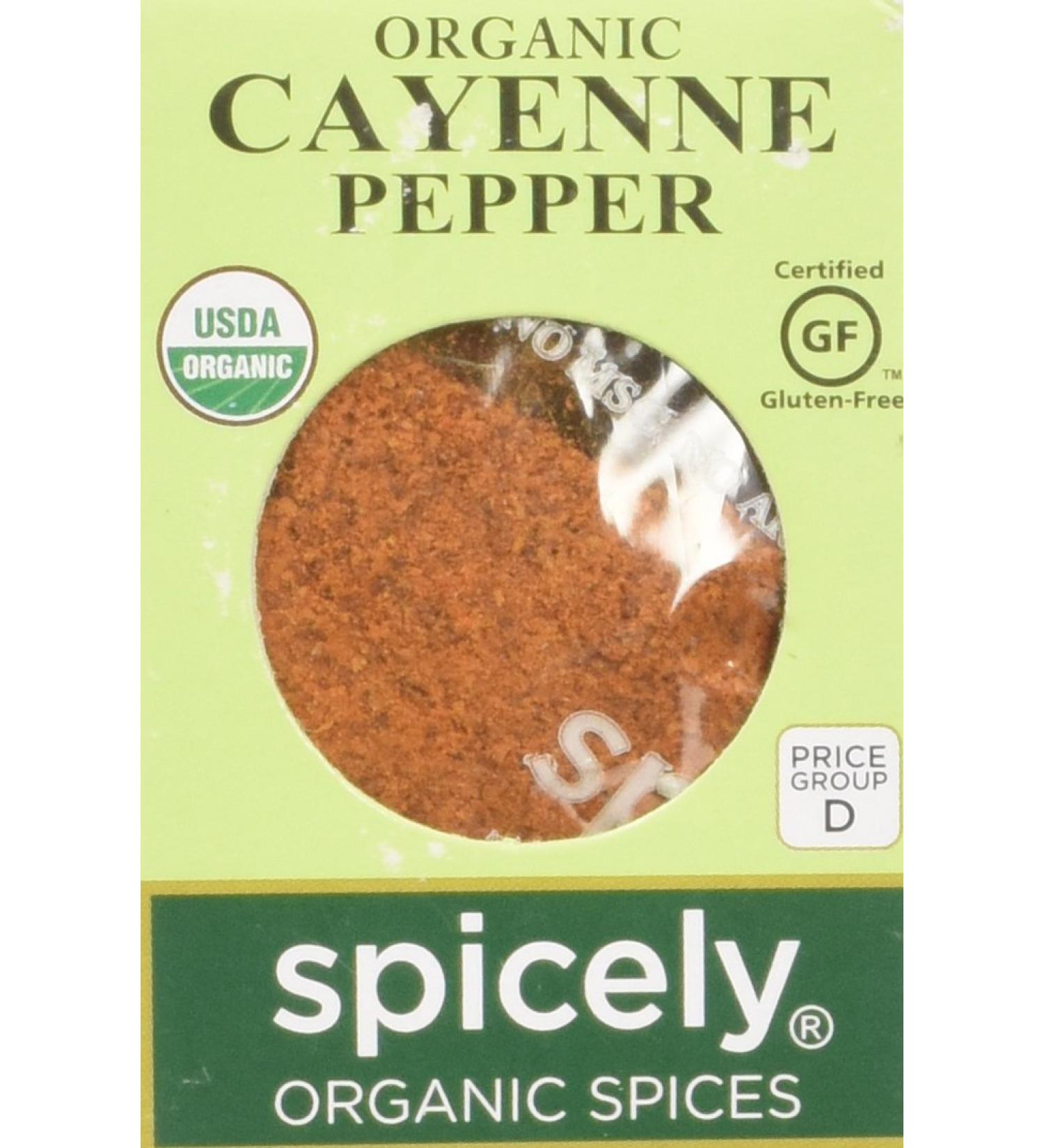 Organic Spicely Cayenne Pepper - 0.45 oz | Pure and Natural - Buy Online on GoSupps.com