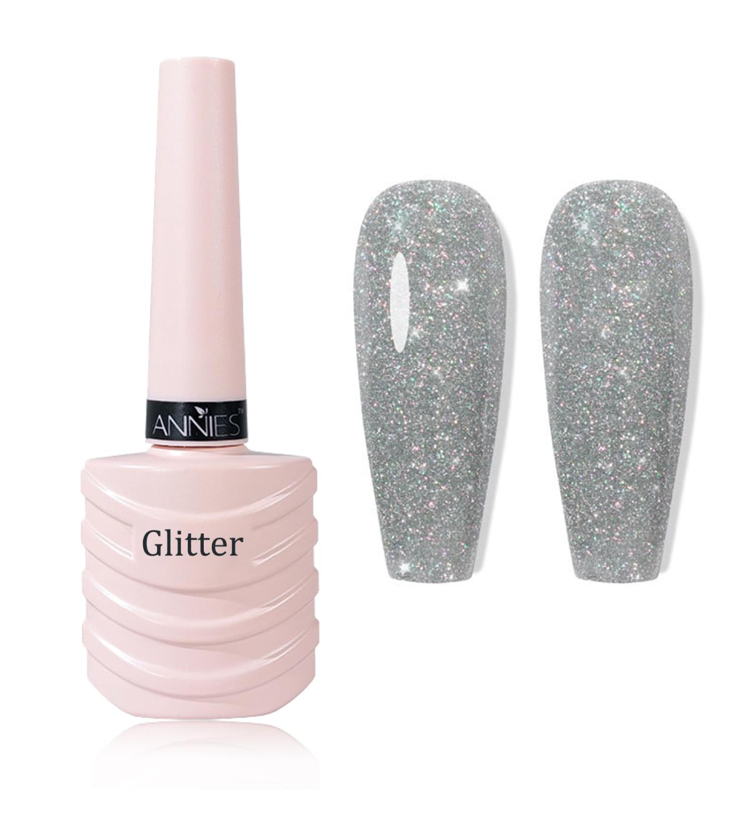 Glitter Gel Nail Polish Silver Nail Polish Sparkly Shiny Nail Art Nail Gel Polish Soak Off Uv Led Glitter Nail Polish Gel Nail Art Starter DIY For Women Party Salon Home Use 10ml (#01) - Buy Online on GoSupps.com
