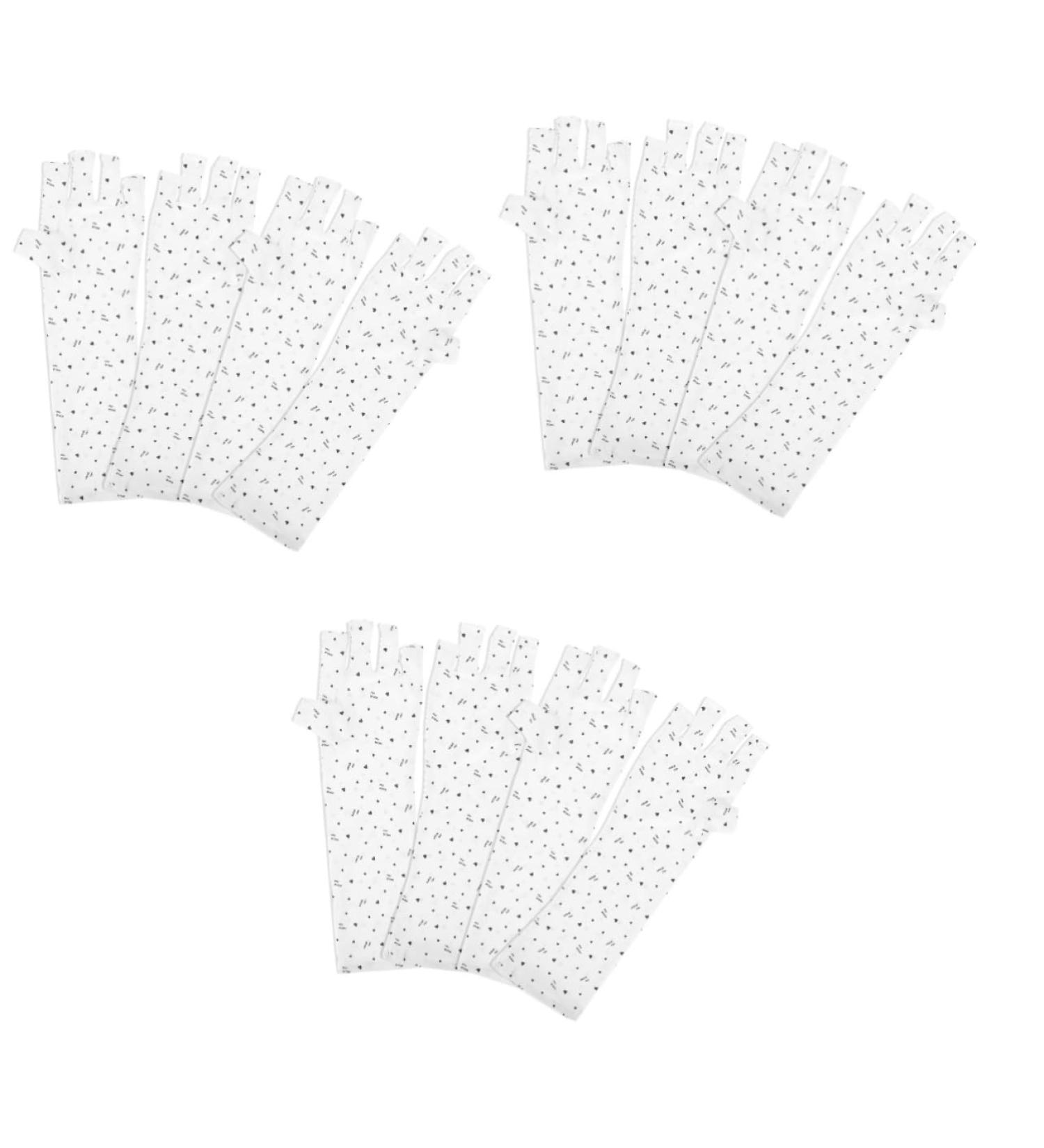 minkissy 6 Pairs Nail Gloves Uv Protection Gloves for Manicures Reusable Uv Gloves Fingerless Uv Gloves Nail Gel Nail Uv Lamp Manicure Gloves White Miss Polyester Hand Grill Lamp - Buy Online on GoSupps.com
