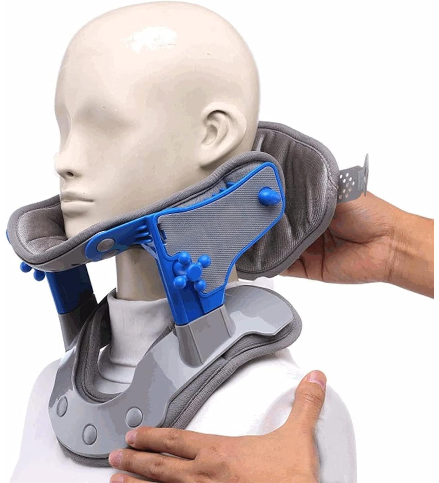 JLASDR Adjustable Neck Brace Collar - Cervical Traction Device for Pain Relief & Support | International Shipping - Buy Online on GoSupps.com