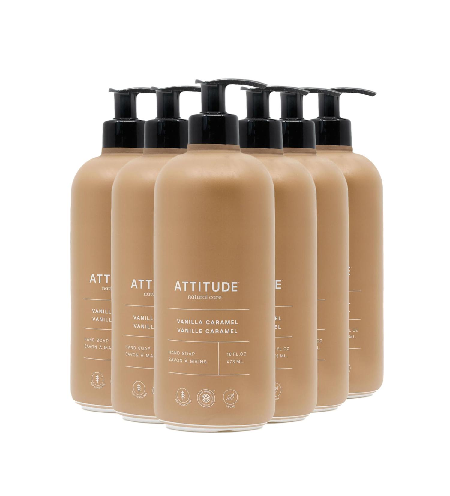 ATTITUDE Limited Edition Liquid Hand Soap EWG Verified Plant and Mineral-Based Vegan Personal Care Products Vanilla Caramel 16 Fl Oz (Pack of 6) Vanilla Caramel 16 Fl Oz (Pack of 6) - Buy Online on GoSupps.com