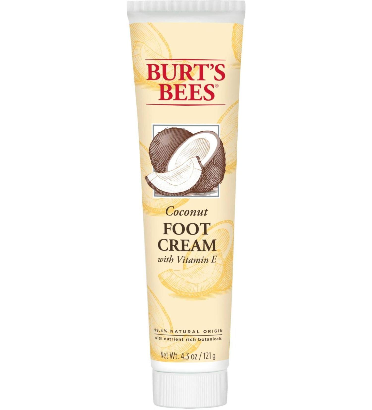 Burt's Bees Coconut Oil Foot Cream 4.3 Oz - Hydrating Foot Care - 1 Pack - Buy Online on GoSupps.com