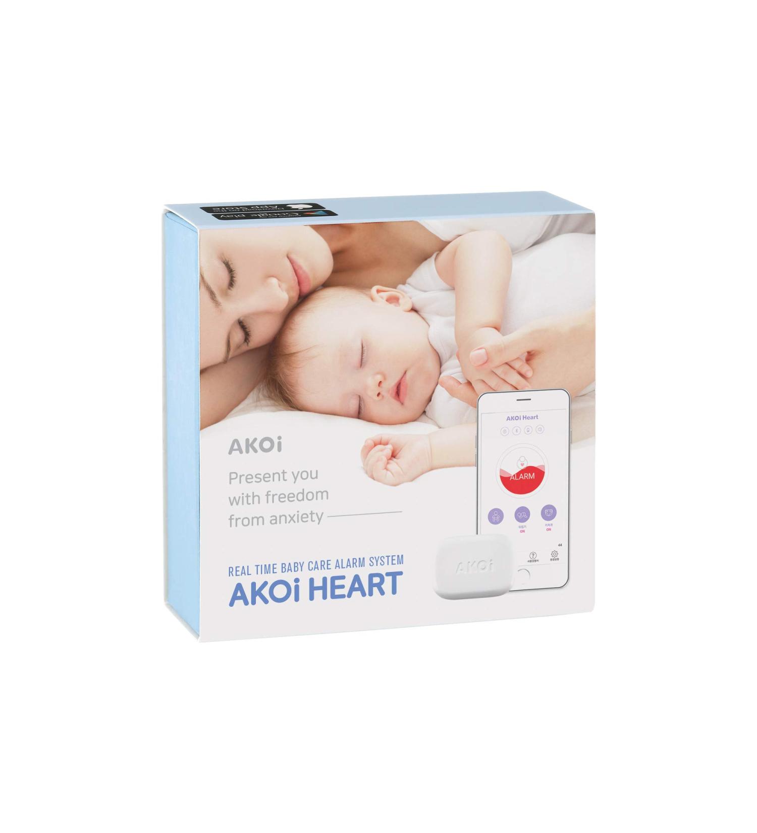 AKOi Heart Baby Care Alarm System - Real Time Baby Monitoring Sensor for Breathing, Rollover, Diaper - Monitor Your Baby's Safety - Buy Online on GoSupps.com