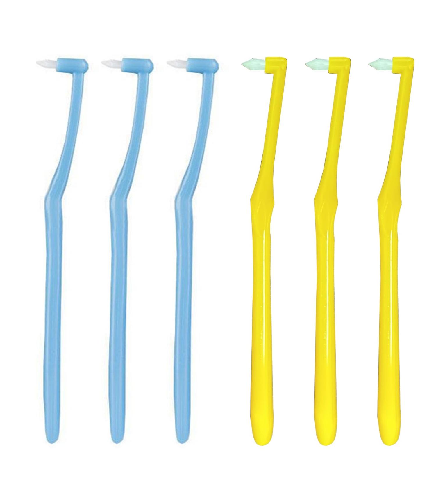6 Pack Soft Tufted Toothbrush for Orthodontics - Raven Inserted Design | Gentle Cleaning & Individual Tooth Spacing - Buy Online on GoSupps.com