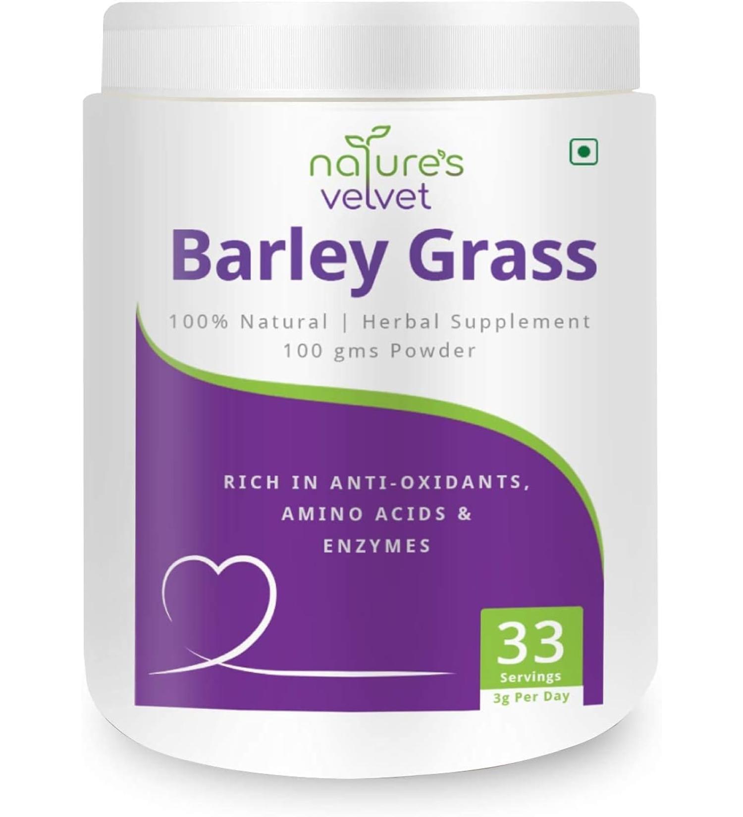 READ QURA Natures Velvet Lifecare Barley Grass Powder 100 GMS Pack of One - Buy Online on GoSupps.com