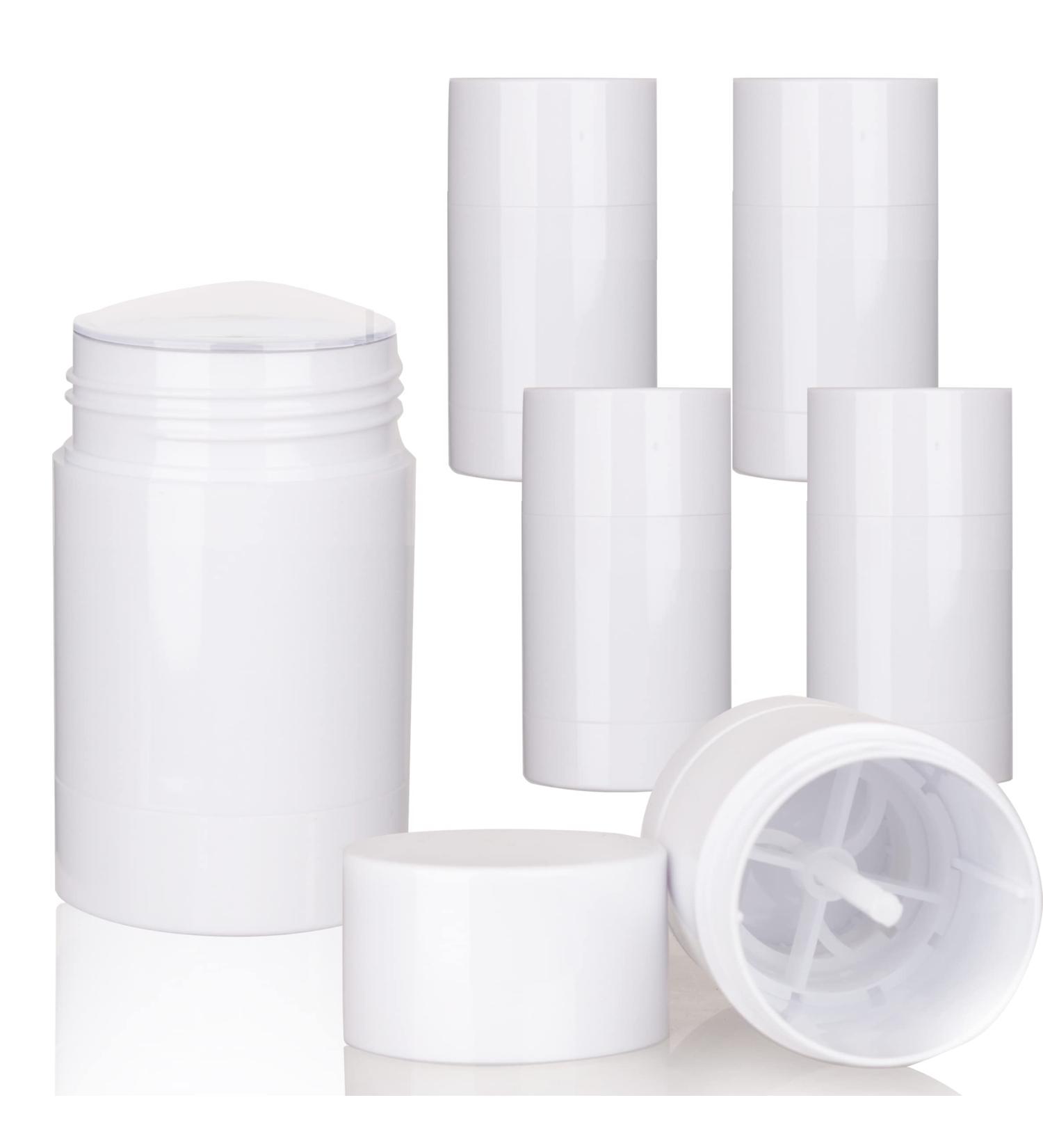 COSIDEA 4pcs White Round empty 50g / 1.67OZ deodorant containers Bottom Filling large twist up tubes for hair wax chapstick tube 50g/1.67oz White - Buy Online on GoSupps.com