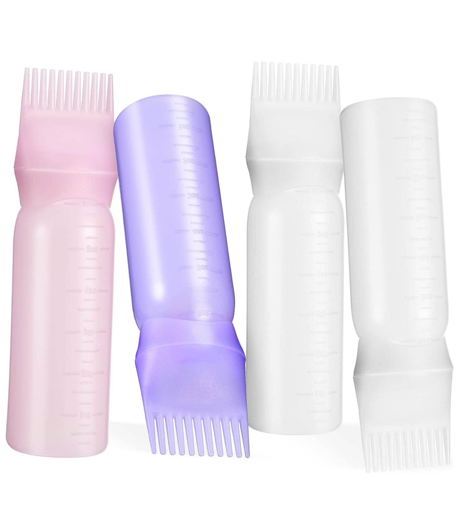 POPETPOP 4pi ces Lot De Flacons Applicateurs Avec Peigne Racine Pour Coloration Et Soin Des Cheveux Bouteille Presse Facile Utiliser Pour Teinture D coloration Et Huiles Capillaires - Buy Online on GoSupps.com