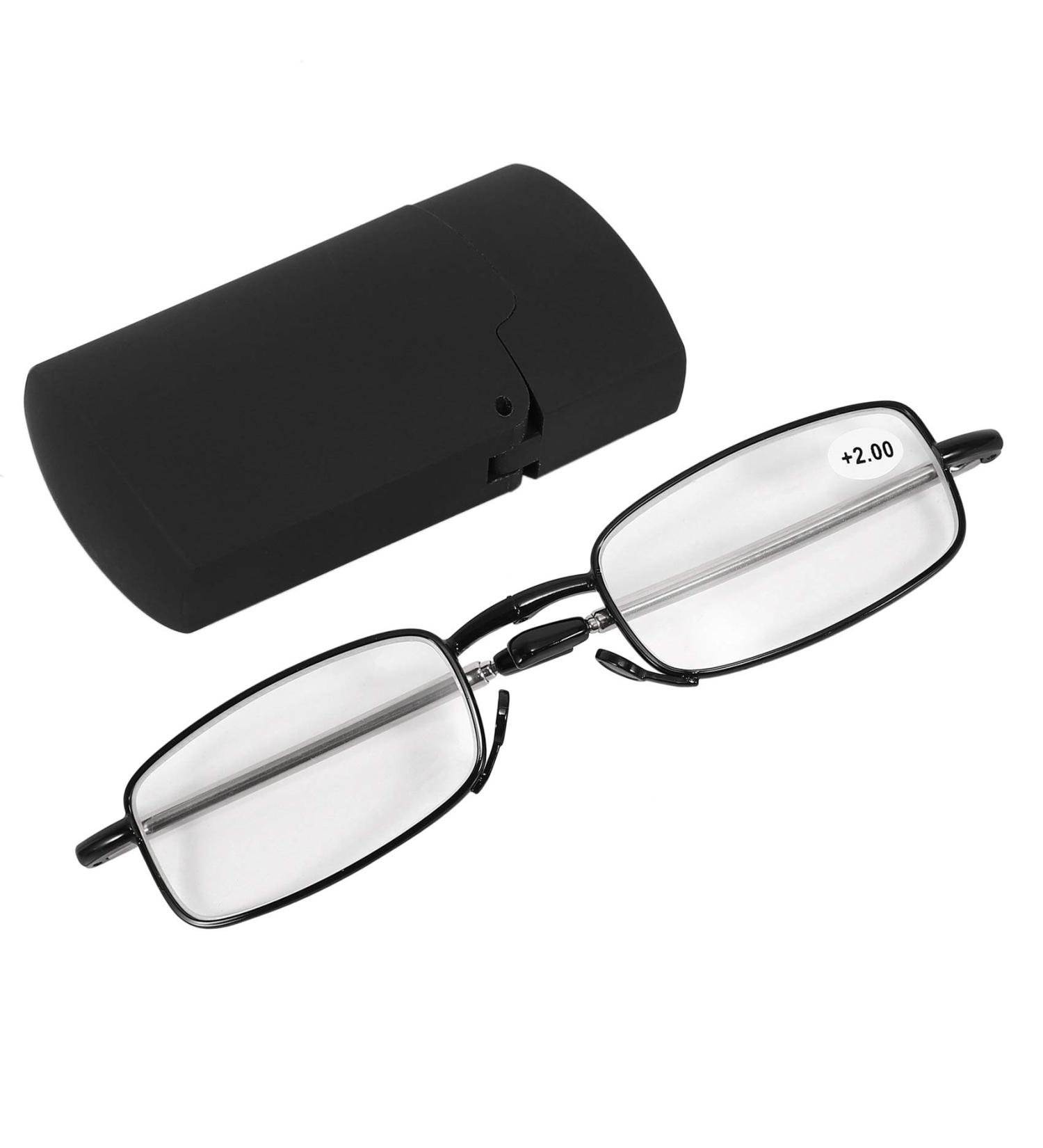 Buy Ozkaksj Portable Folding Glasses +2.0 with Mini Flip Top Case - Stylish Lightweight & Ideal for Men and Women | International Shipping Available - Buy Online on GoSupps.com
