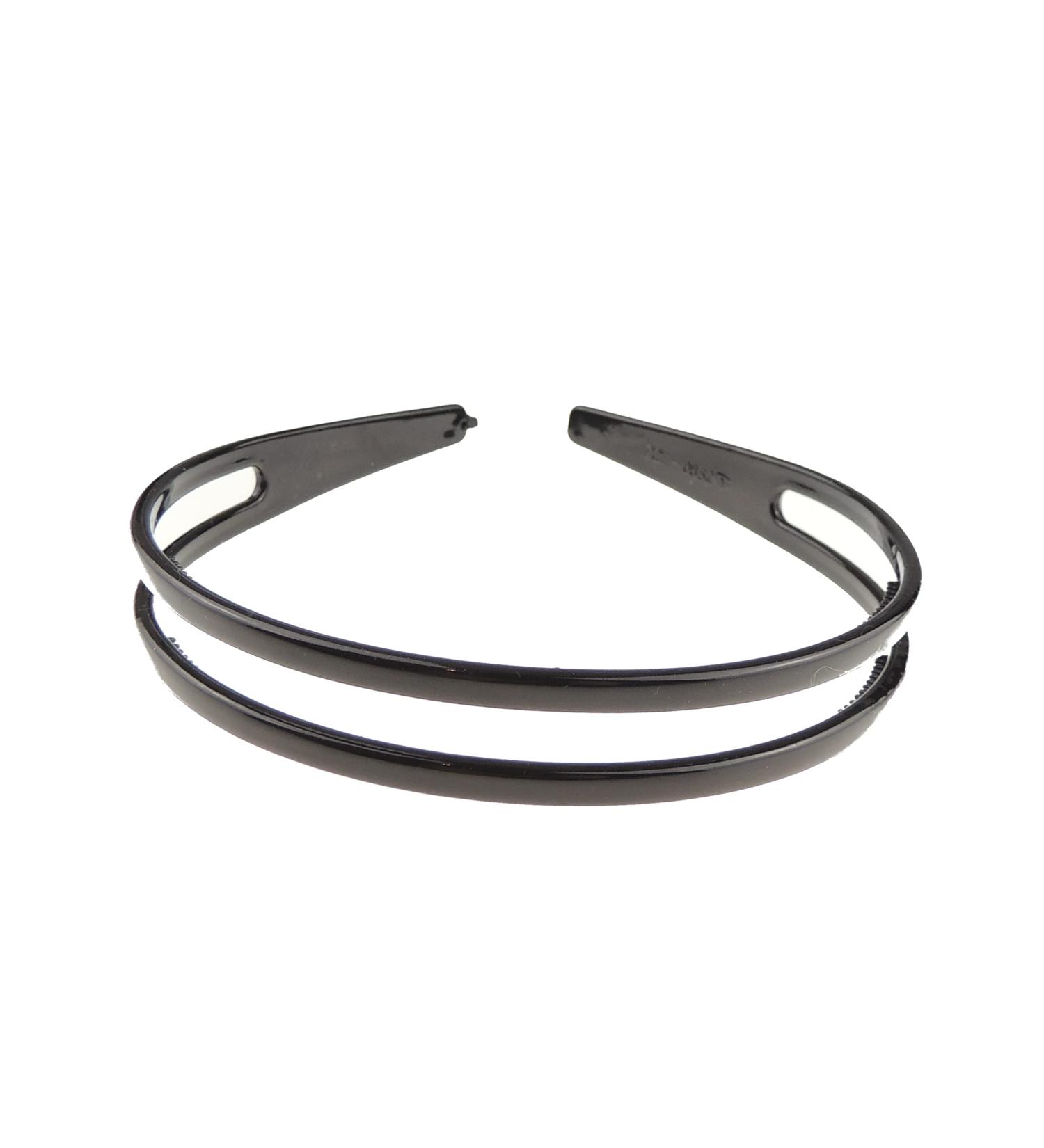 GIRLS SMALL HEAD LADIES School Uniform Work Gym Yoga Birthday Party Hair Accessories Plain Plastic Wide Stencil Short Long Hair Headband Alice Band Hairband Black Double Row Stripes Lines