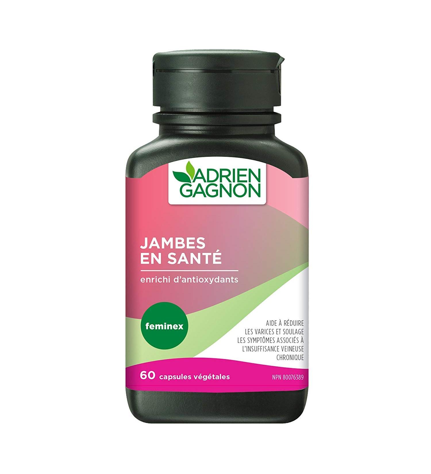 Adrien Gagnon - Feminex Healthy Legs Naturally Improved Blood Circulation and Varicose Veins 60 Vegetarian Capsules - Buy Online on GoSupps.com