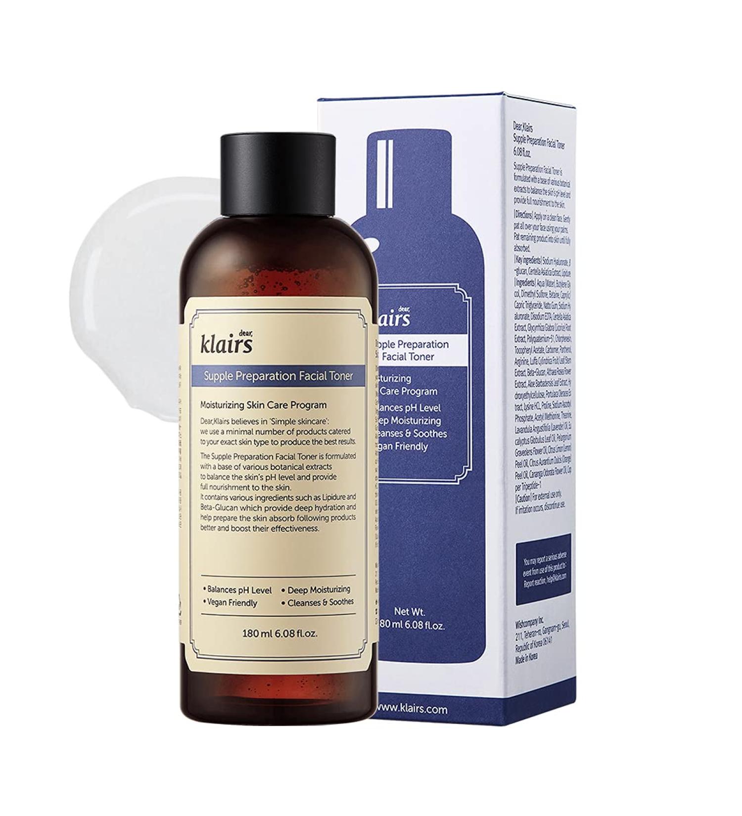 Dear Klairs Supple Preparation Facial Toner 6.08 fl oz - Hydrating & Soothing Skin Care - Buy Online on GoSupps.com