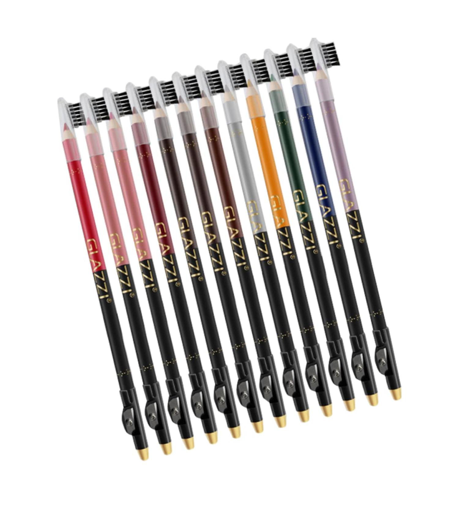 PLAFOPE 12pcs Lip Liner Eyeliner Make up Lipliner Black Waterproof Eyeliner Natural Pen Gel Eyeliner Plastic - Buy Online on GoSupps.com