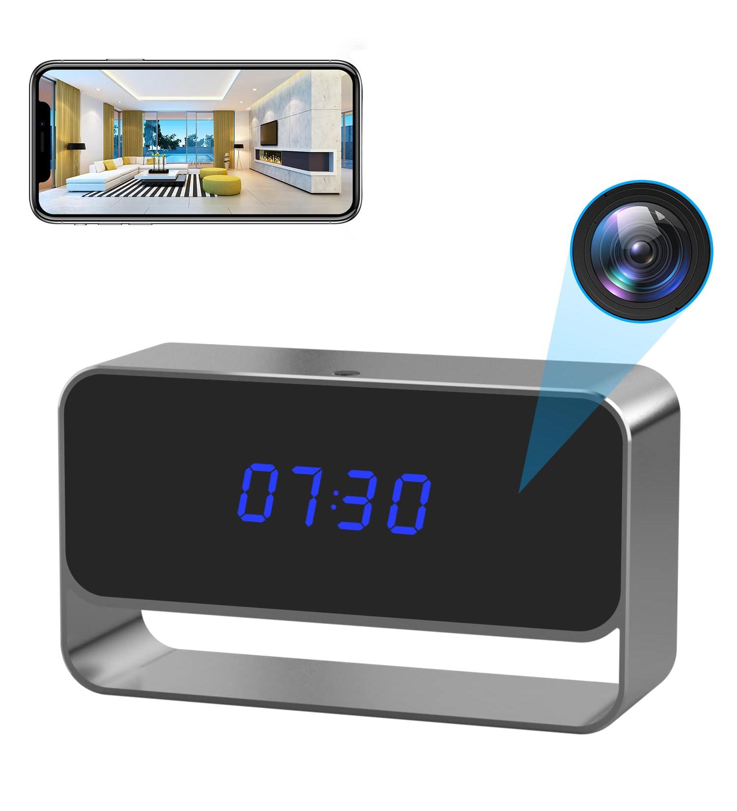 GooSpy Hidden Camera Clock | WiFi Spy Camera FHD 1080P | Wireless Nanny Cam with Night Vision | Motion Detection Alert - Buy Online on GoSupps.com