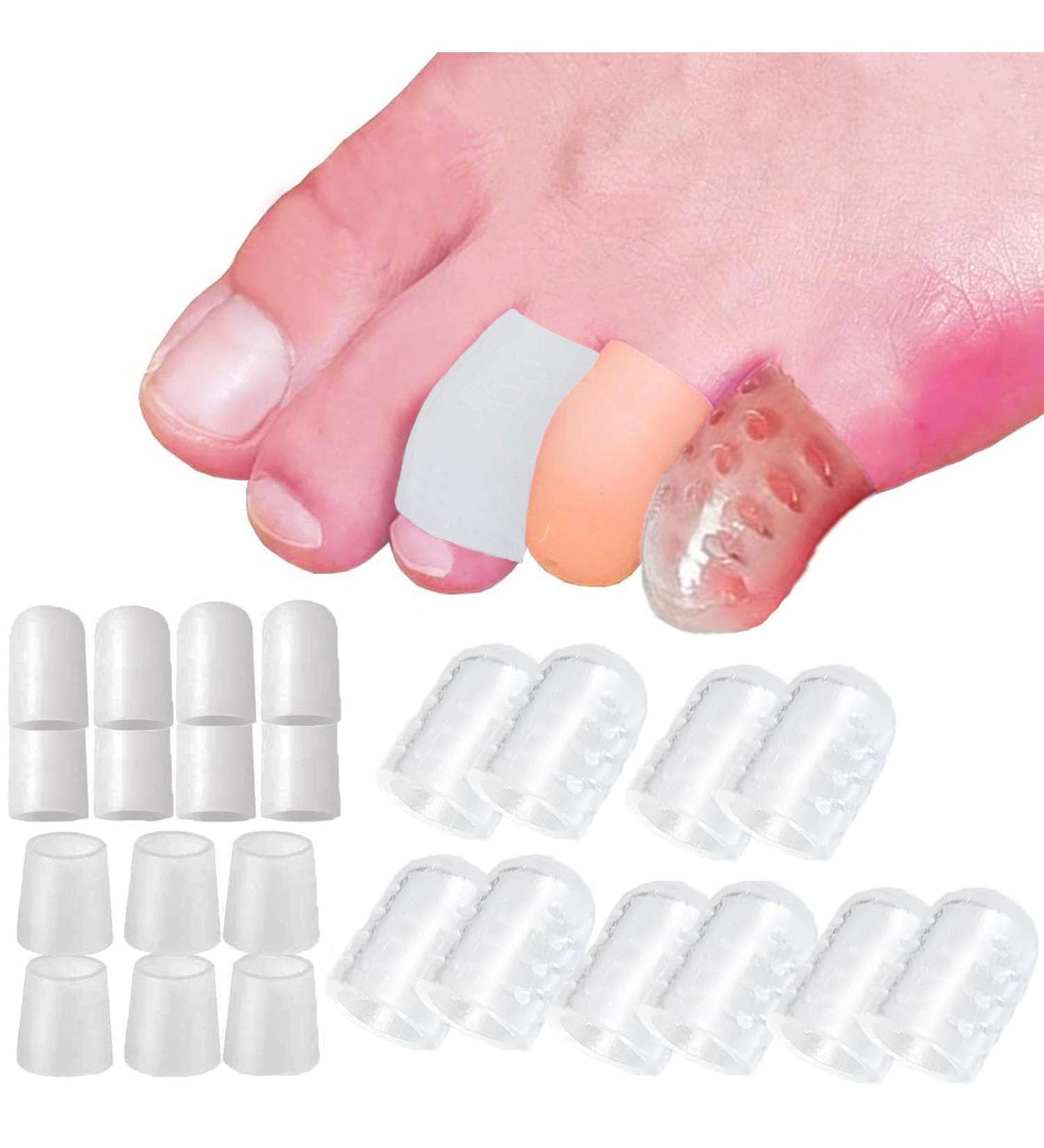 Mcvcoyh 18 Pieces Pinky Toe Caps Breathable Toe Protector Small Toe Cover Sleeves with Holes Provides Relief from Corns Blisters Sores - Buy Online on GoSupps.com