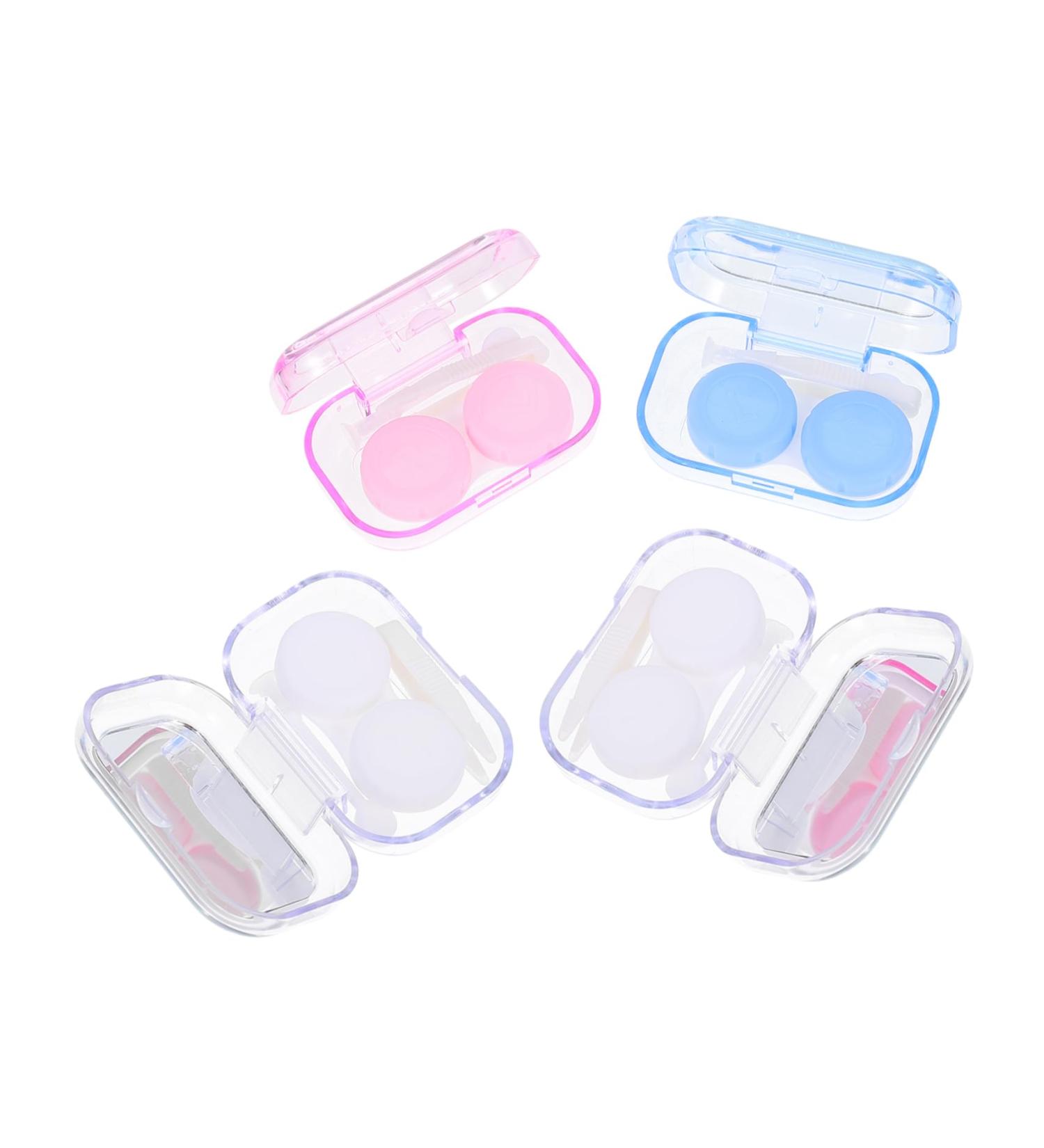 Hapinary Cartoon Contact Lens Case - 4 Boxes Eye Contact Lens Carrier with Mirror & Film Holder for Cosmetic Lenses - Buy Online on GoSupps.com