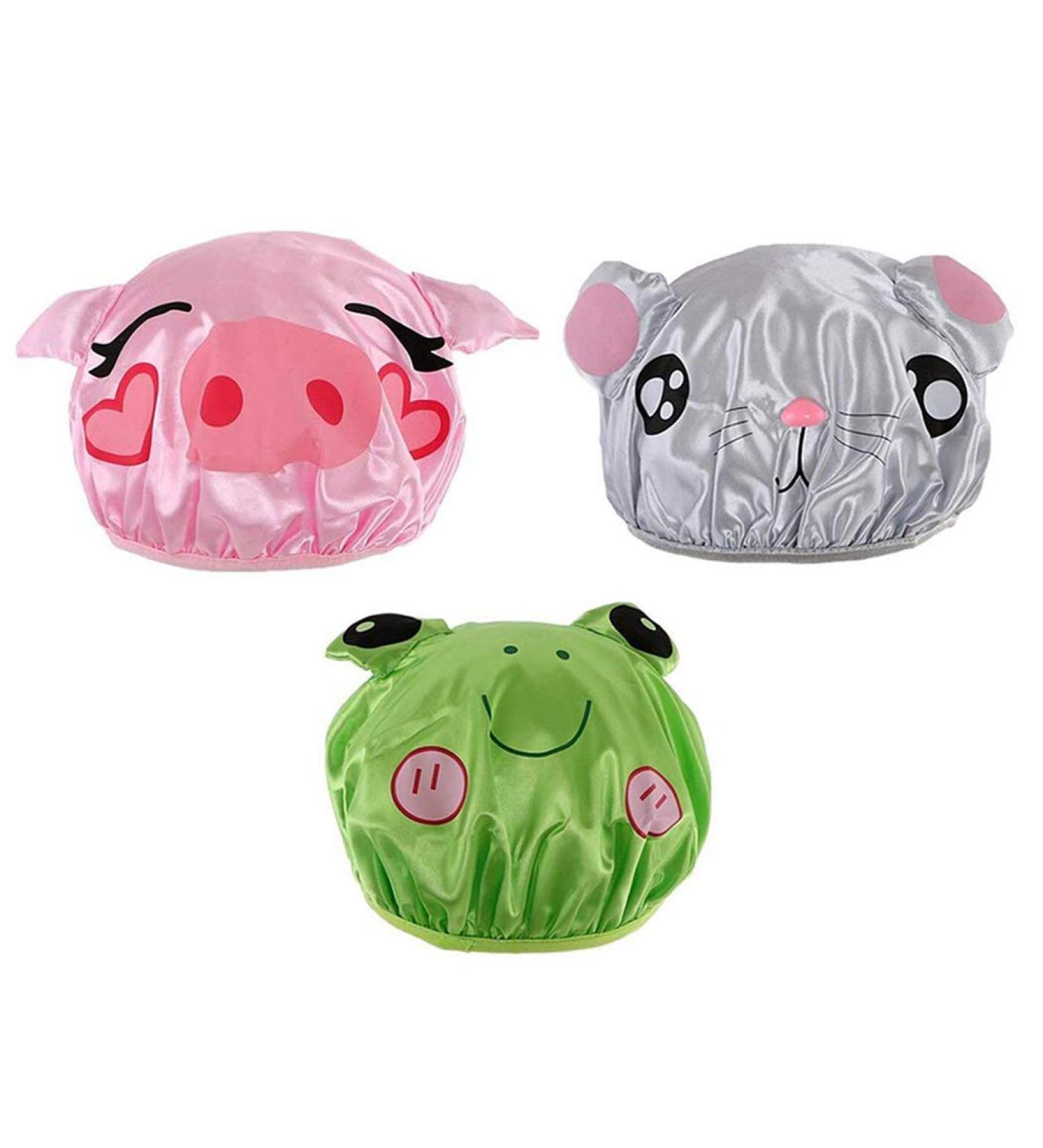 iSuperb Waterproof Cartoon Shower Caps for Kids | Double Layer Kids Shower Caps | Durable & Fun Bath Time Accessories - Buy Online on GoSupps.com