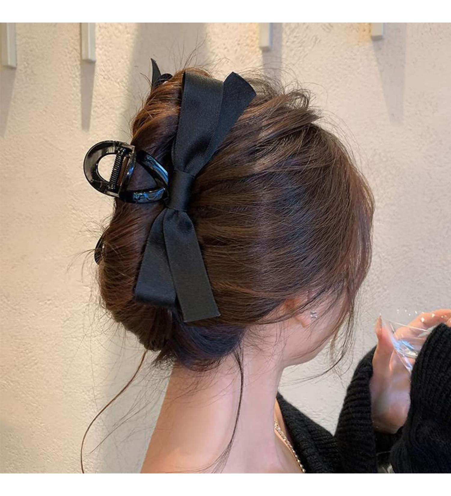 hairpin bow hairpin shark clip velvet bow women A2 one color