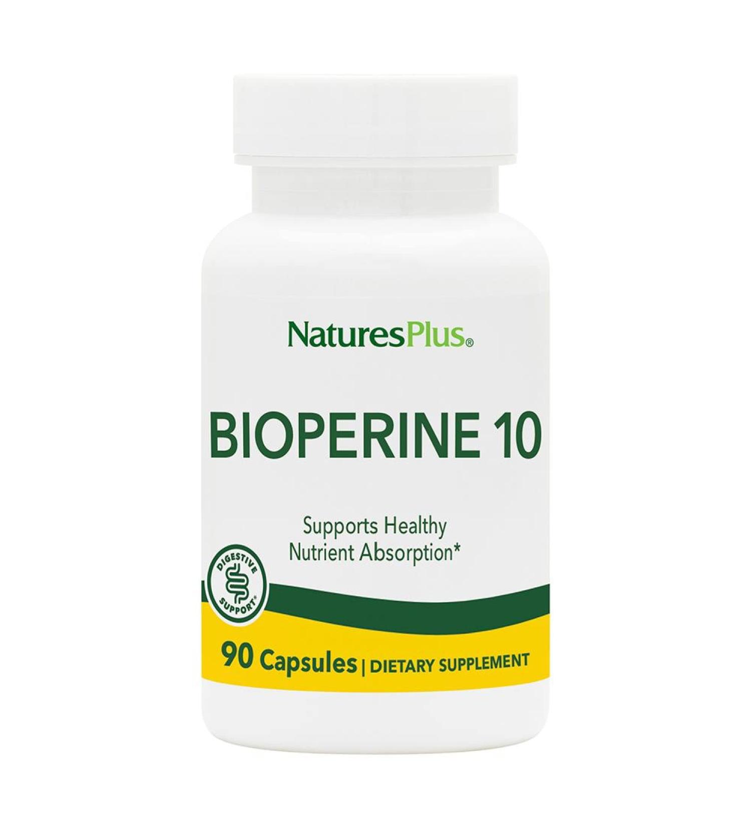 Nature's Plus Bioperine 10 - 90 Vegetarian Capsules for Enhanced Absorption - Buy Online on GoSupps.com