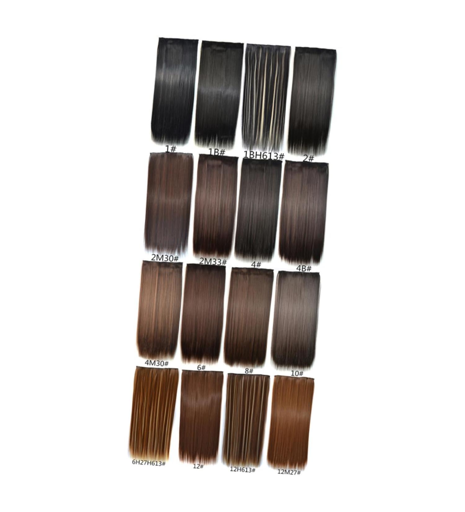 minkissy Straight Clip in Hair Extensions Wigs with Clips Hairclip Hair Extensions Clip Real Hair Extensions Hair Barettes Black Wig Fake Hair Extensions European and American Ponytail - Buy Online on GoSupps.com