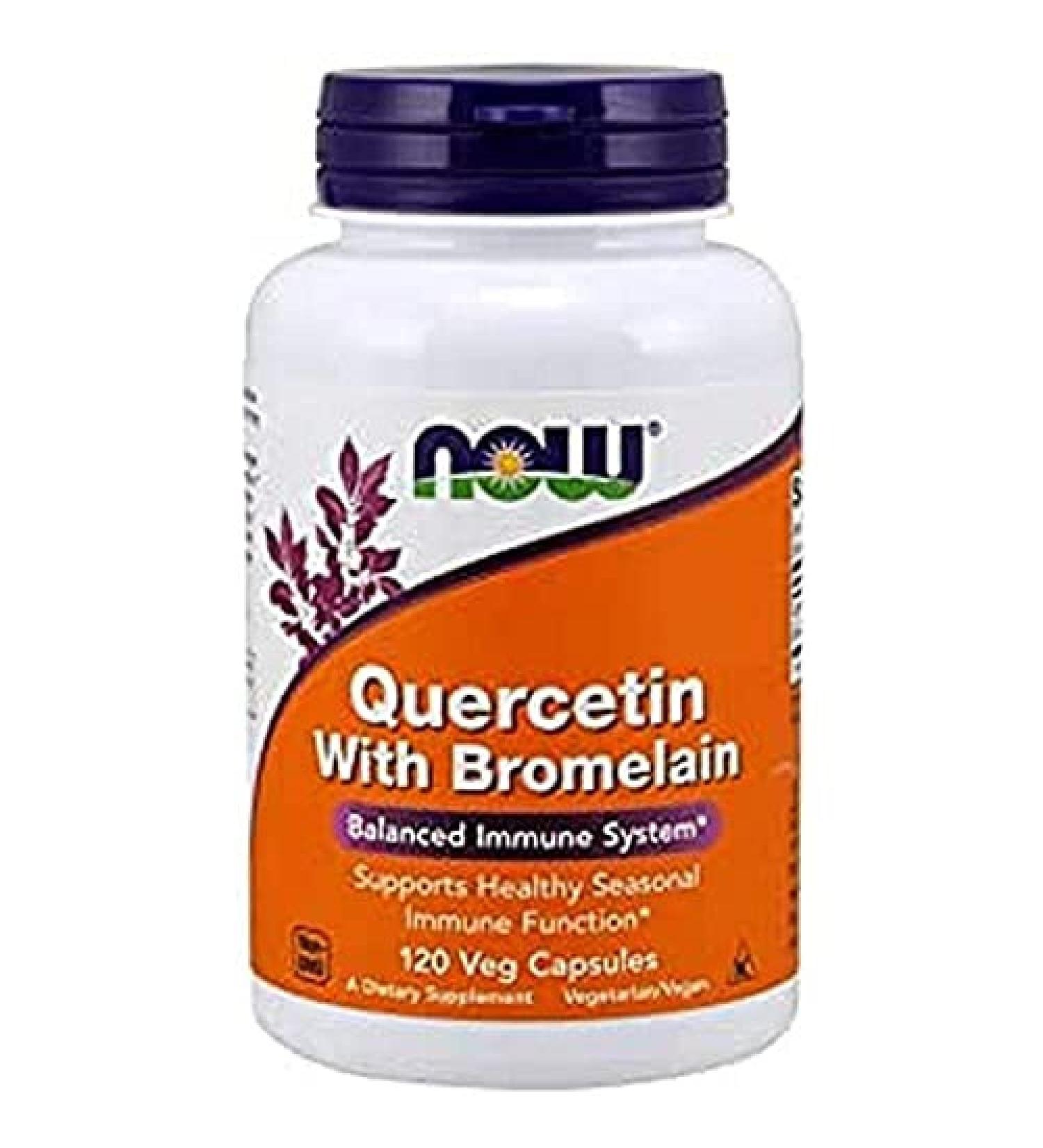 Quercetin with Bromelain - 120 Vegetarian Capsules by NOW 120 Count (Pack of 1)