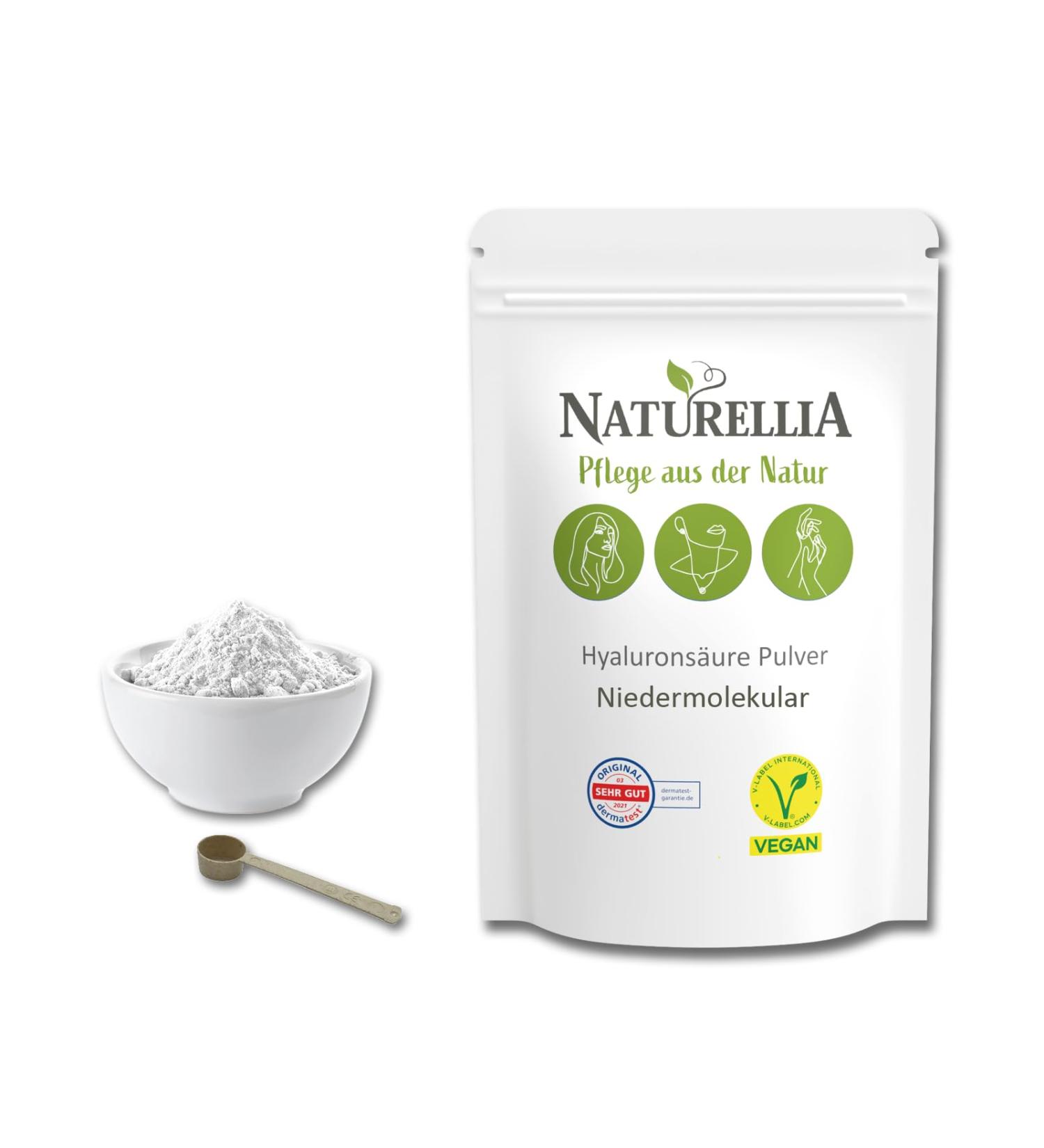 Pure Naturellia Hyaluronic Acid Powder 10g - Vegan Low Molecular Weight for DIY Facial Serum - Made in Germany - Buy Online on GoSupps.com