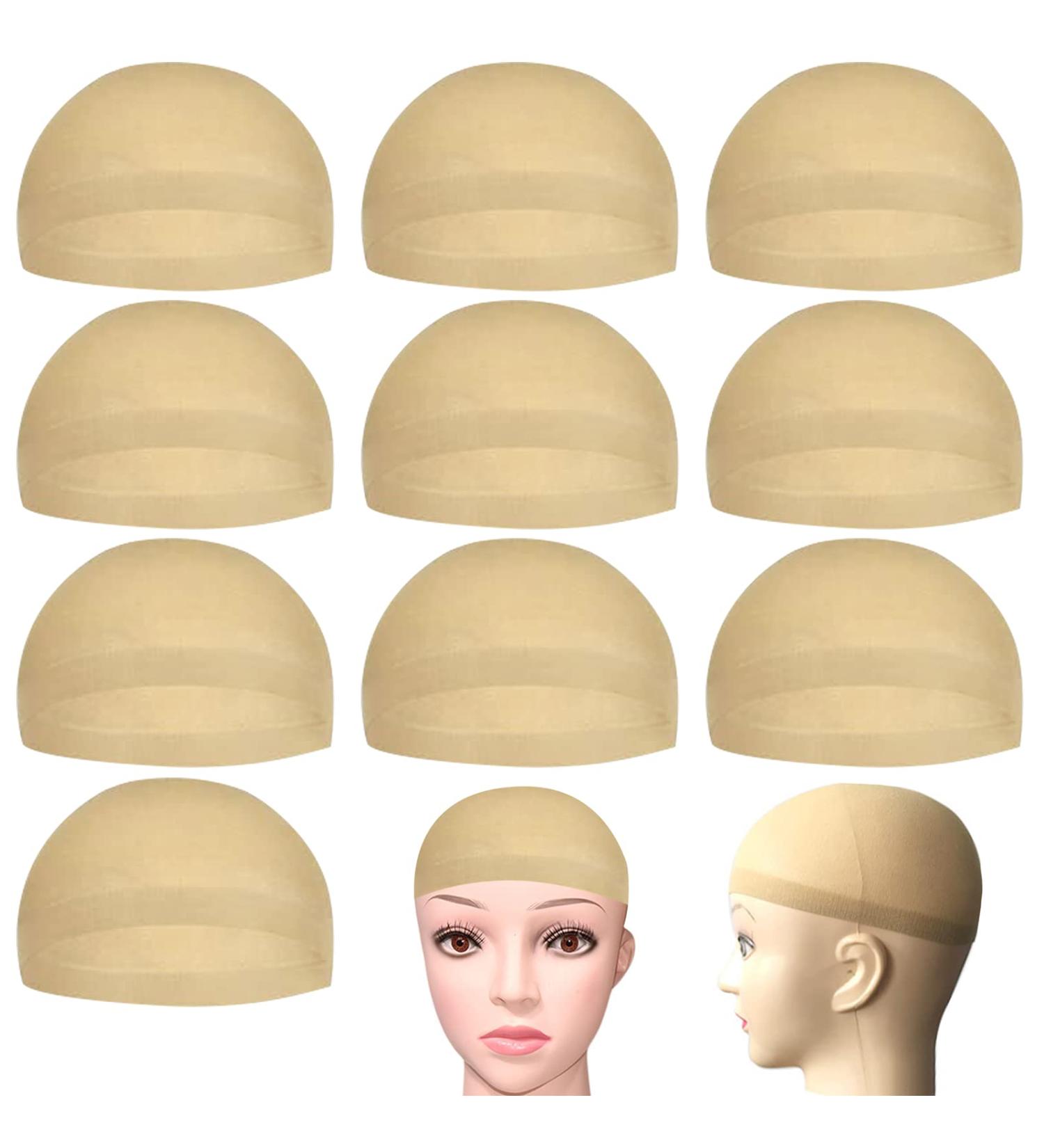 Pack of 10 Beige Nylon Stocking Hair Nets for Wigs - Women's Wig Caps - International Shipping Available - Buy Online on GoSupps.com
