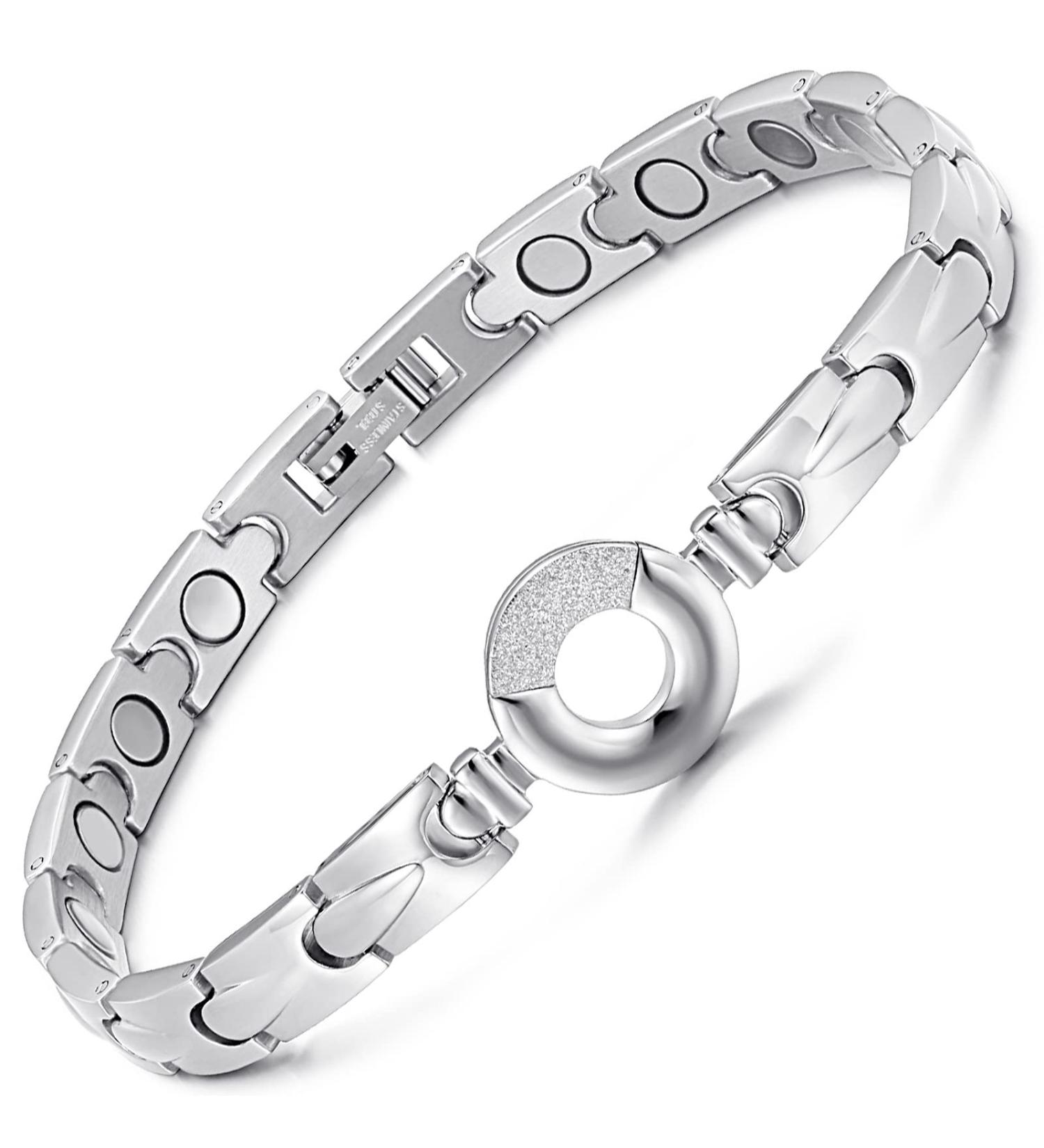 Rainso Elegant Women's Health Magnet Therapy Bracelet - Joint Pain Relief - Silver & Gold Options - Buy Online on GoSupps.com