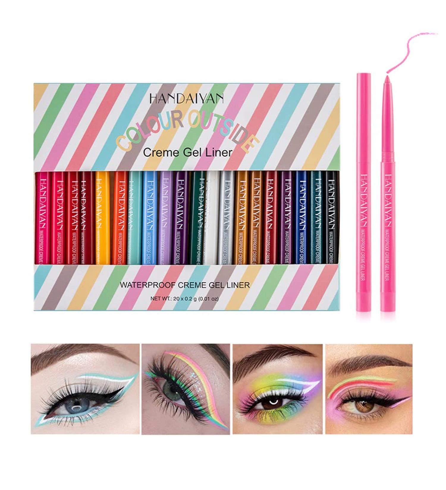 Luxsea Eye Liner Pencil Set - 20 Colors, Waterproof, Matte, Long Lasting Makeup Pencils - Quick Dry Ultra Eyeliner Set for Women - 20 PCS, Colored Eyeliners and Shadow Pencils - Buy Online on GoSupps.com