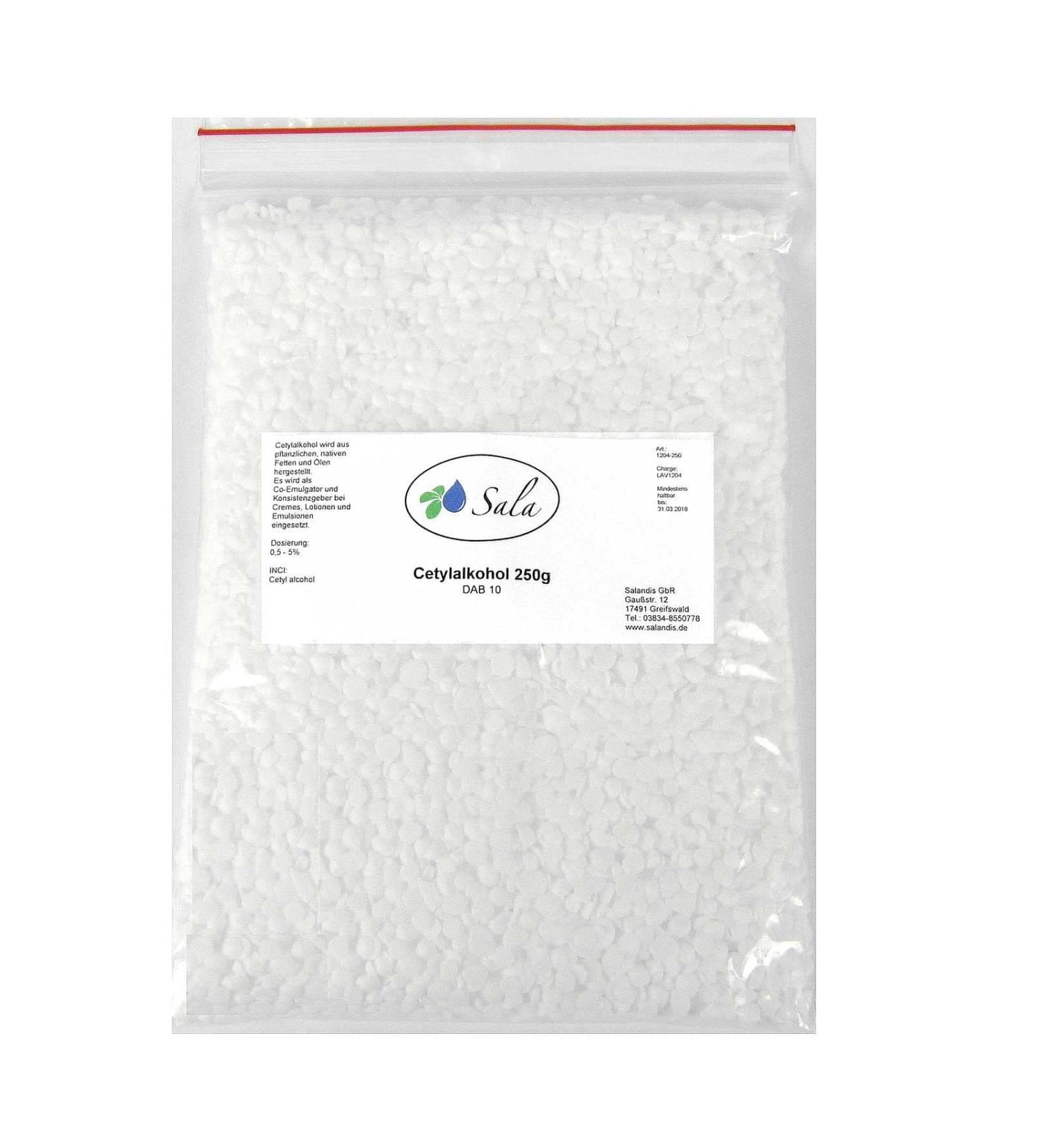 Sala Cetyl Alcohol Fatty Alcohol DAB 250 g Bag